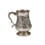 A Victorian silver plated tankard awarded to Cambridge 1st and 3rd Trinity Boat Club, December 1857,