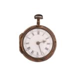 Moule of London; a key wound fusee pocket watch, probably mid-18th century with verge escapement,