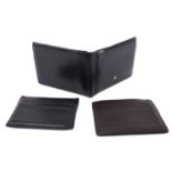 Montblanc - two cardholders and a bifold wallet; comprising a black leather Meisterstück wallet 6cc,