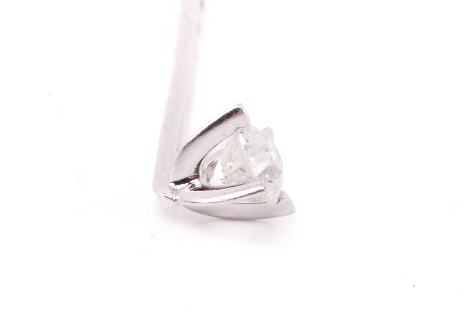 A diamond tie pin set with an old cut diamond with an estimated weight of 0.45ct, in a claw - Image 4 of 4