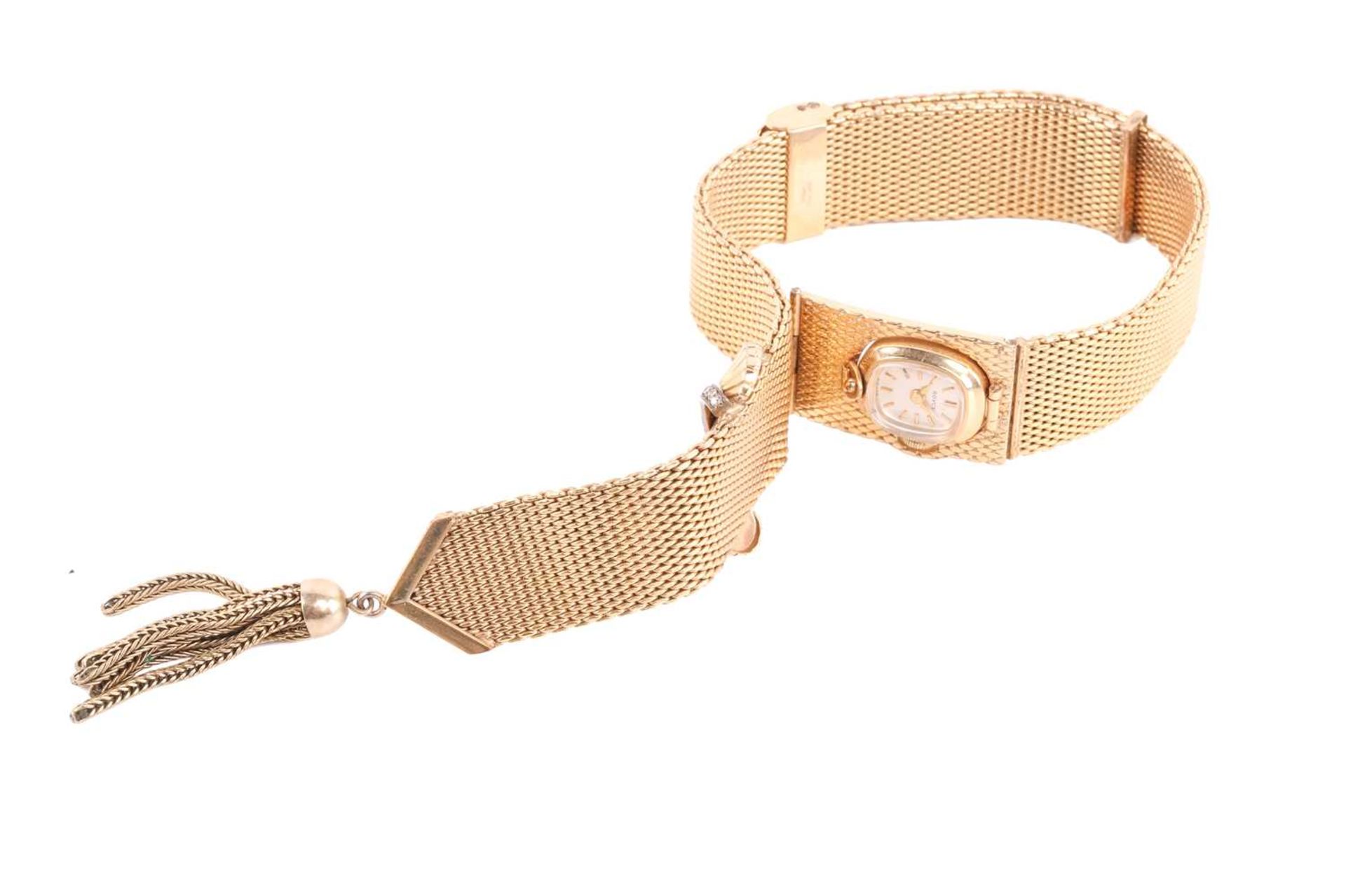 A ladies Royce gilt metal bracelet / cocktail watch, the silvered dial with baton indices, with - Image 4 of 8