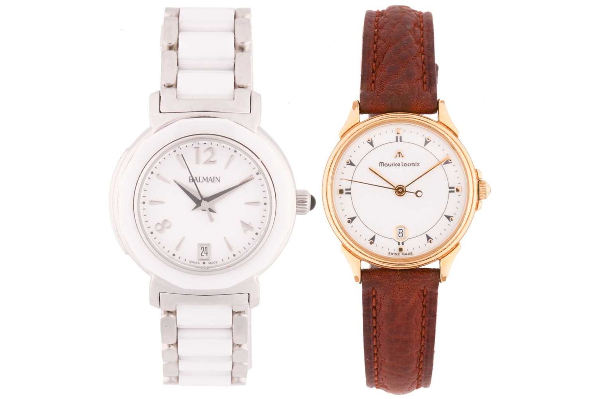 Two ladies wristwatches, comprising a Maurice Lacroix with white dial and a Pierre Balmain with