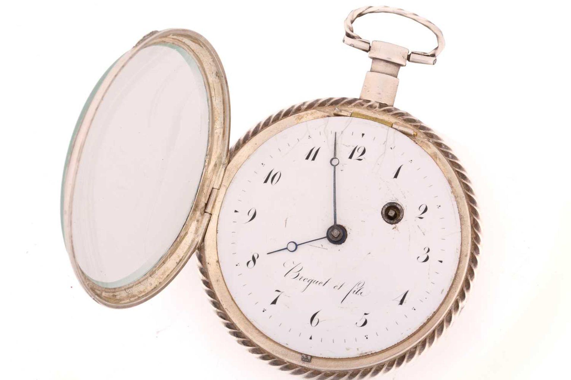 A Breguet Et Fils open-face pocket watch, featuring a key-wound signed 'Breguet Et Fils' verge fusée - Image 9 of 14