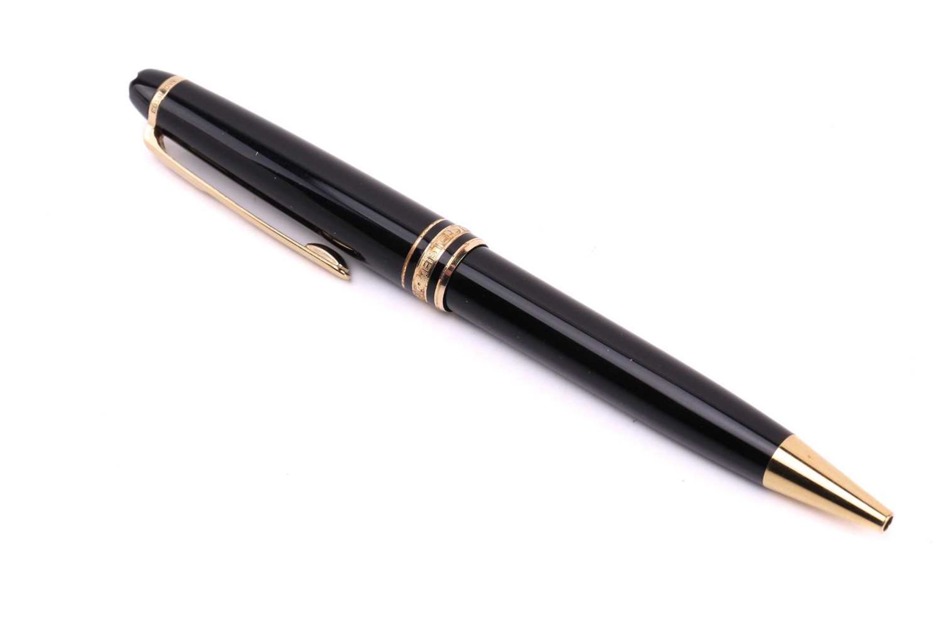 Montblanc - Meisterstück Pix classique ballpoint pen, with twist-action black resin barrel and - Image 2 of 8