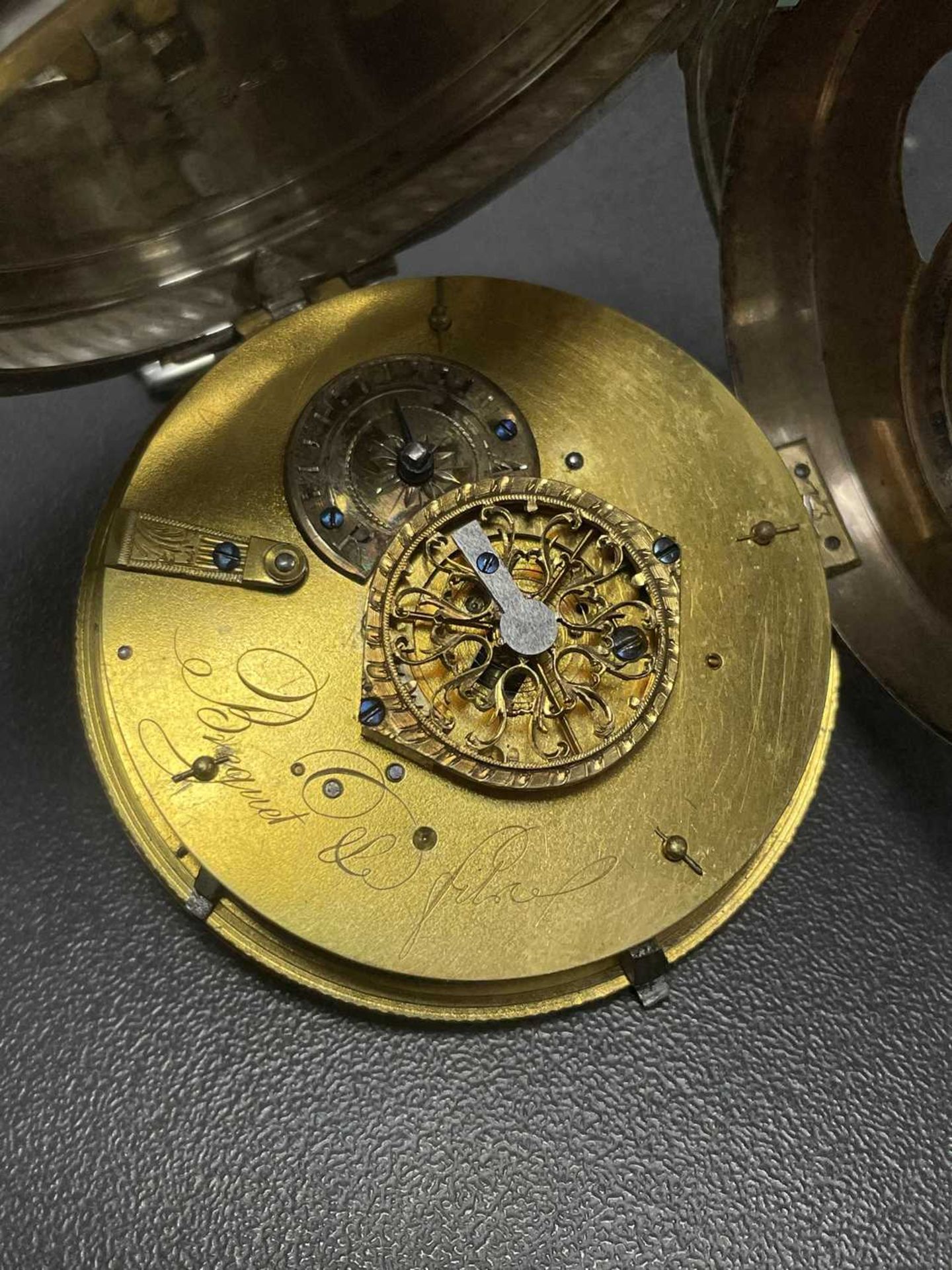 A Breguet Et Fils open-face pocket watch, featuring a key-wound signed 'Breguet Et Fils' verge fusée - Image 11 of 14