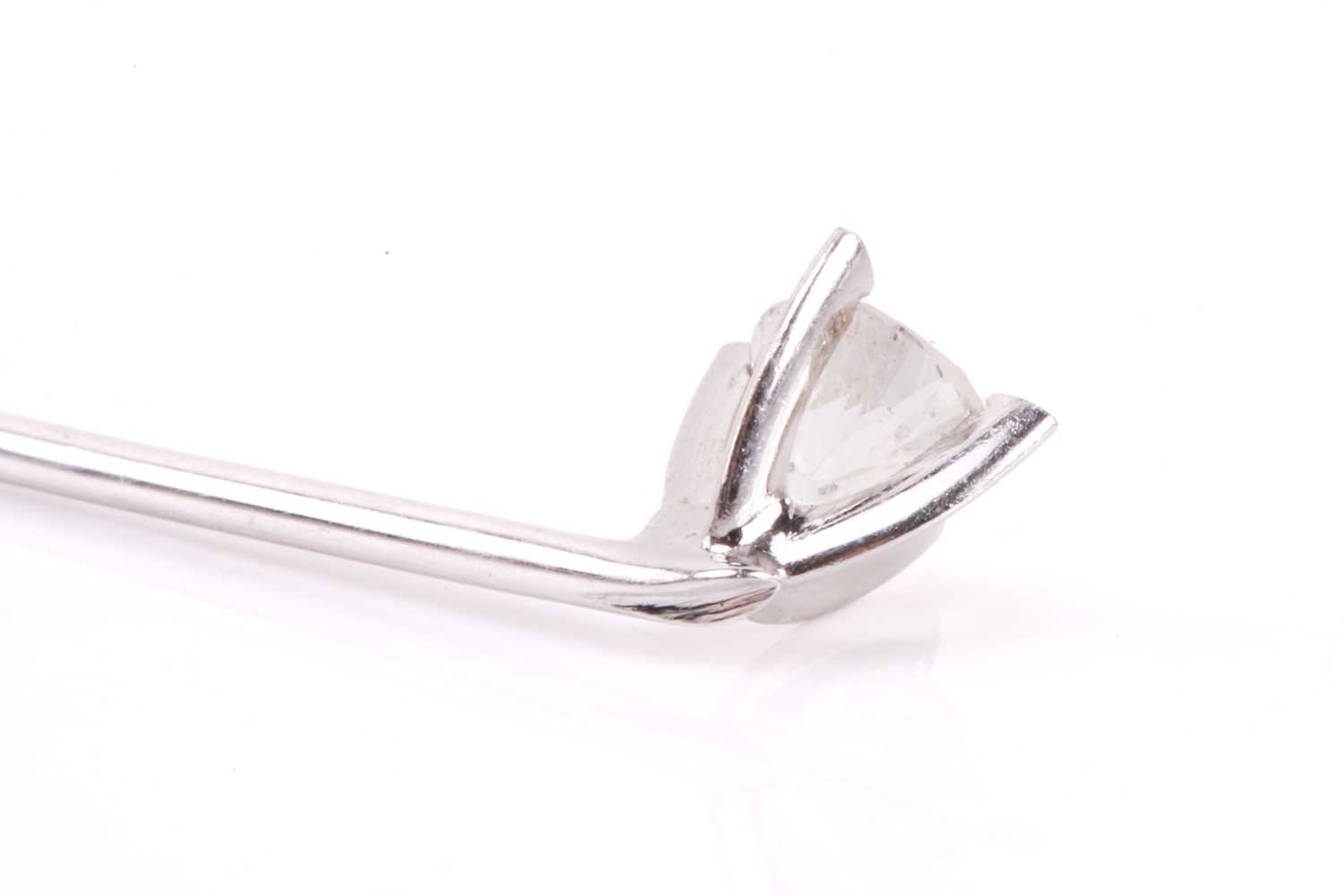 A diamond tie pin set with an old cut diamond with an estimated weight of 0.45ct, in a claw - Image 3 of 4