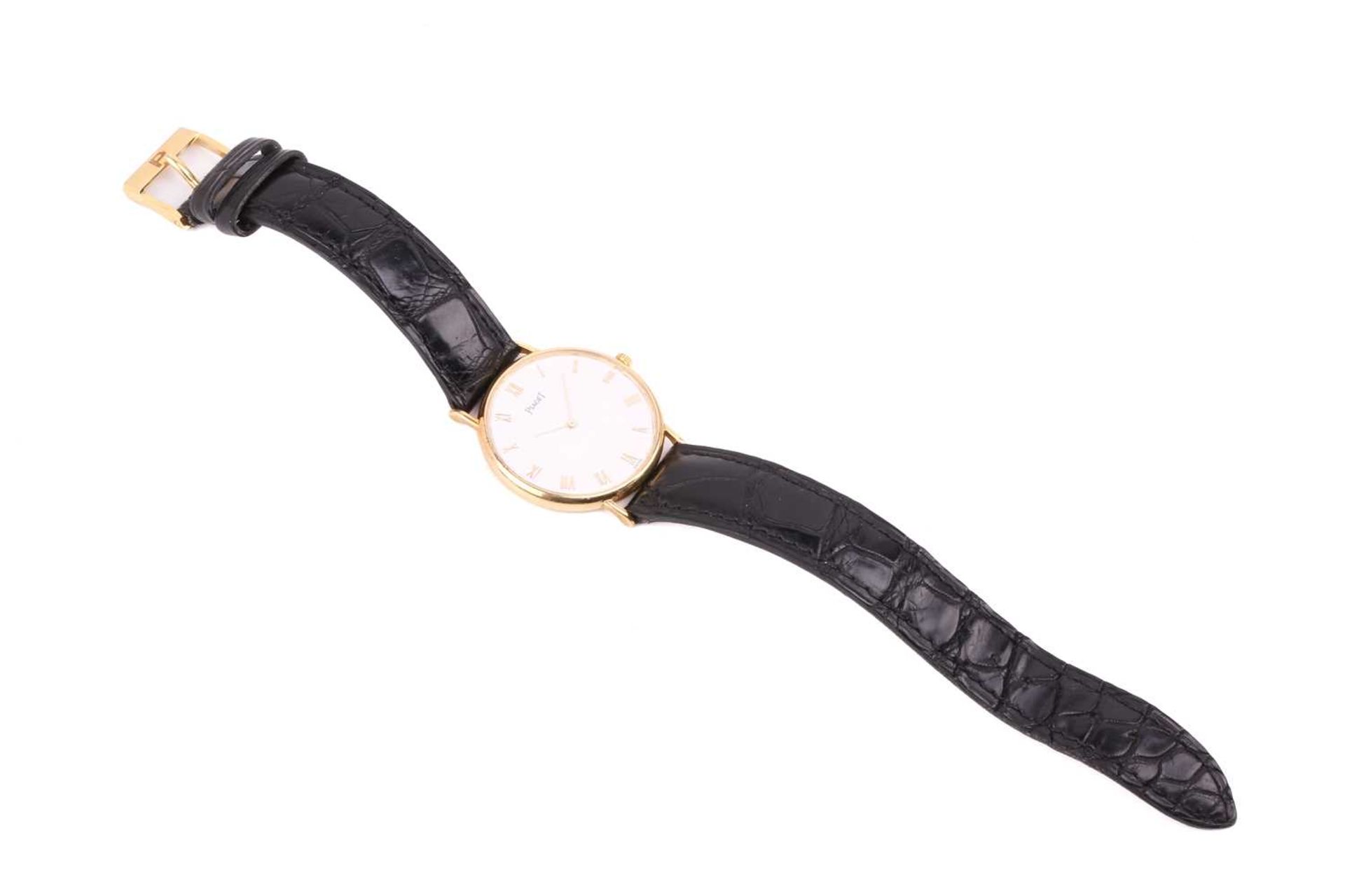 A Piaget 18ct gold Lady's wristwatch, with quartz movement, the white dial with gilt roman roman - Image 3 of 9