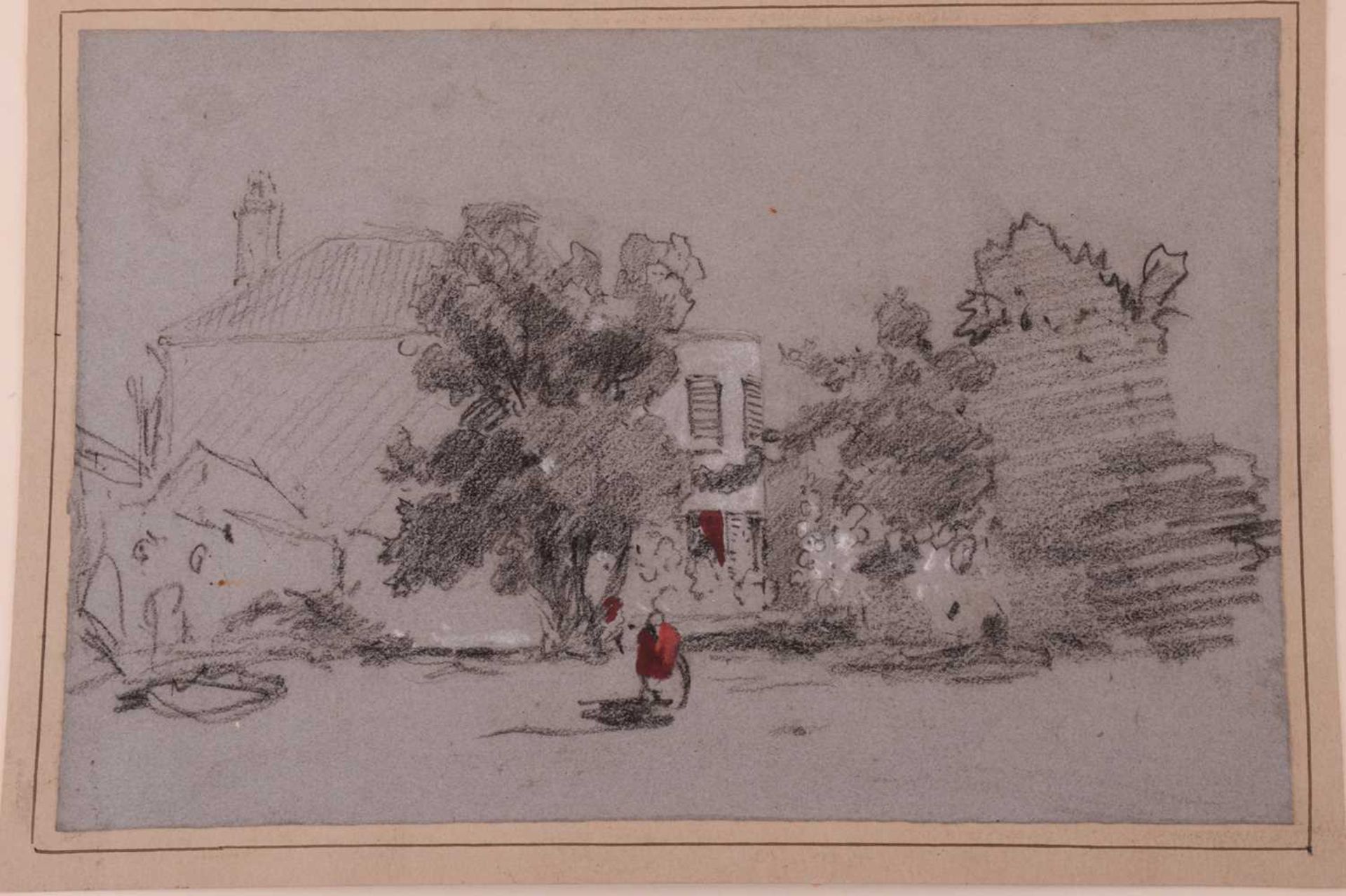 John Joseph Cotman (1814 - 1878), three pencil sketches, 'Heigham Hall', pencil & watercolour, ex - Image 10 of 12
