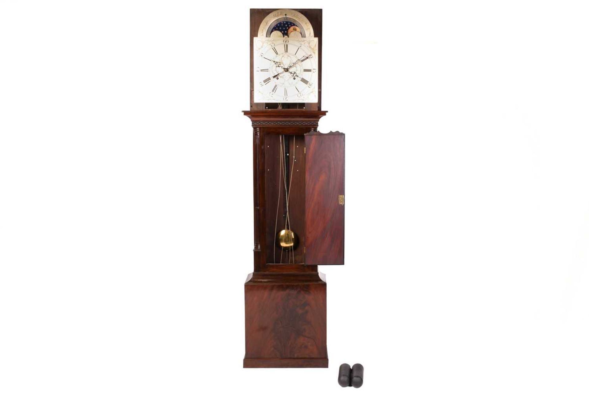 John Russell of Falkirk; A George III mahogany-cased 8-day longcase clock, the one-piece silvered - Image 2 of 15