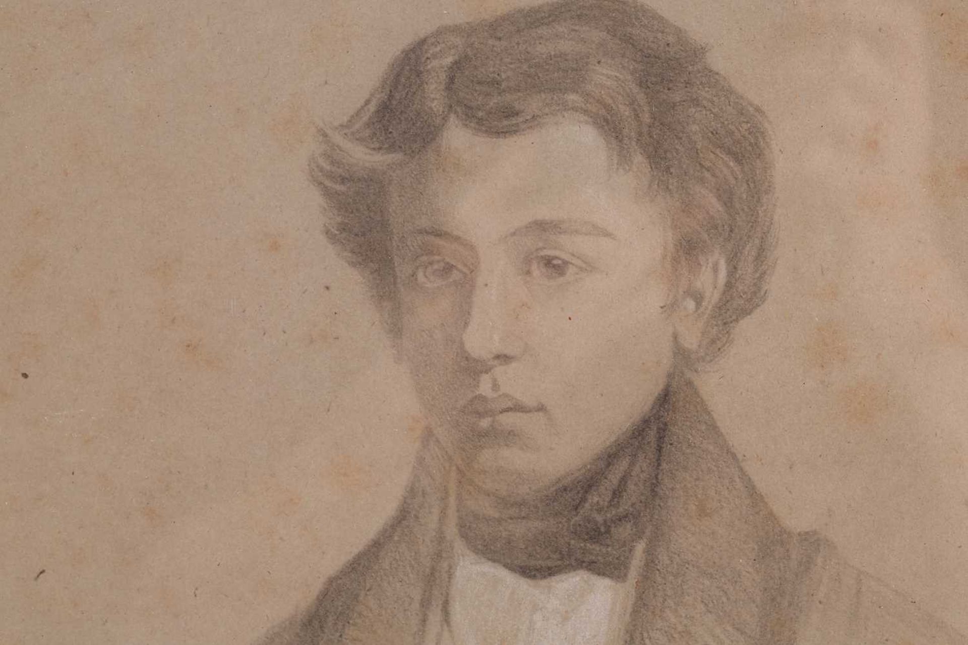 Miles Edmund Cotman (1810-1858), 'Self Portrait in the Kings College Gown, circa 1834', inscribed - Image 3 of 10