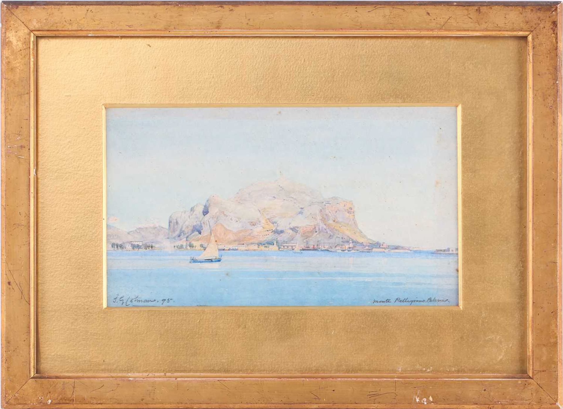Frederick George Cotman RI. ROI. (British, 1850-1920), 'Monte Pelligrino, Palermo', signed and dated - Image 7 of 12