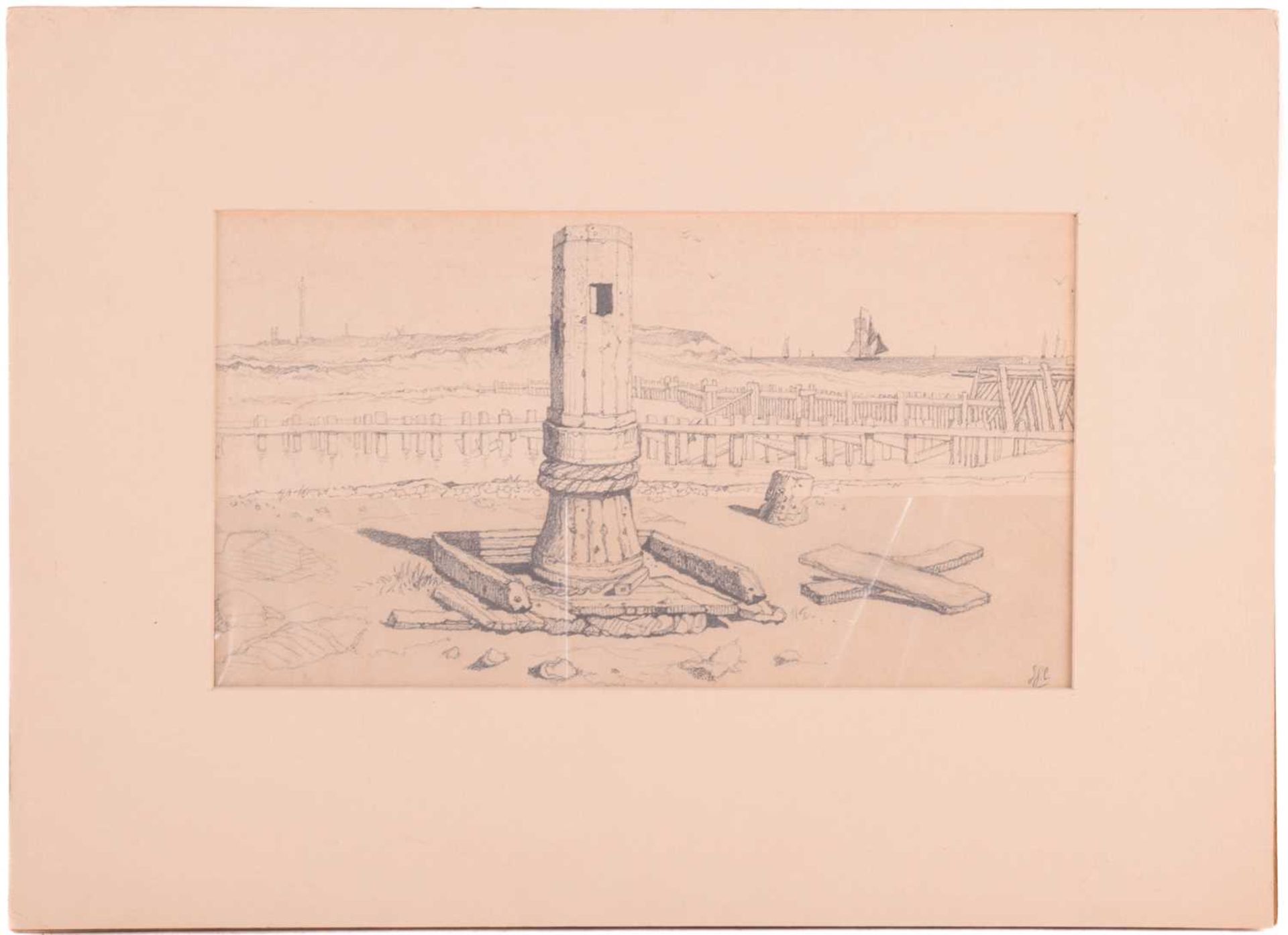 John Joseph Cotman (British, 1814-1878), three pencil sketches, 'Looking towards Norwich, Seated - Image 5 of 16