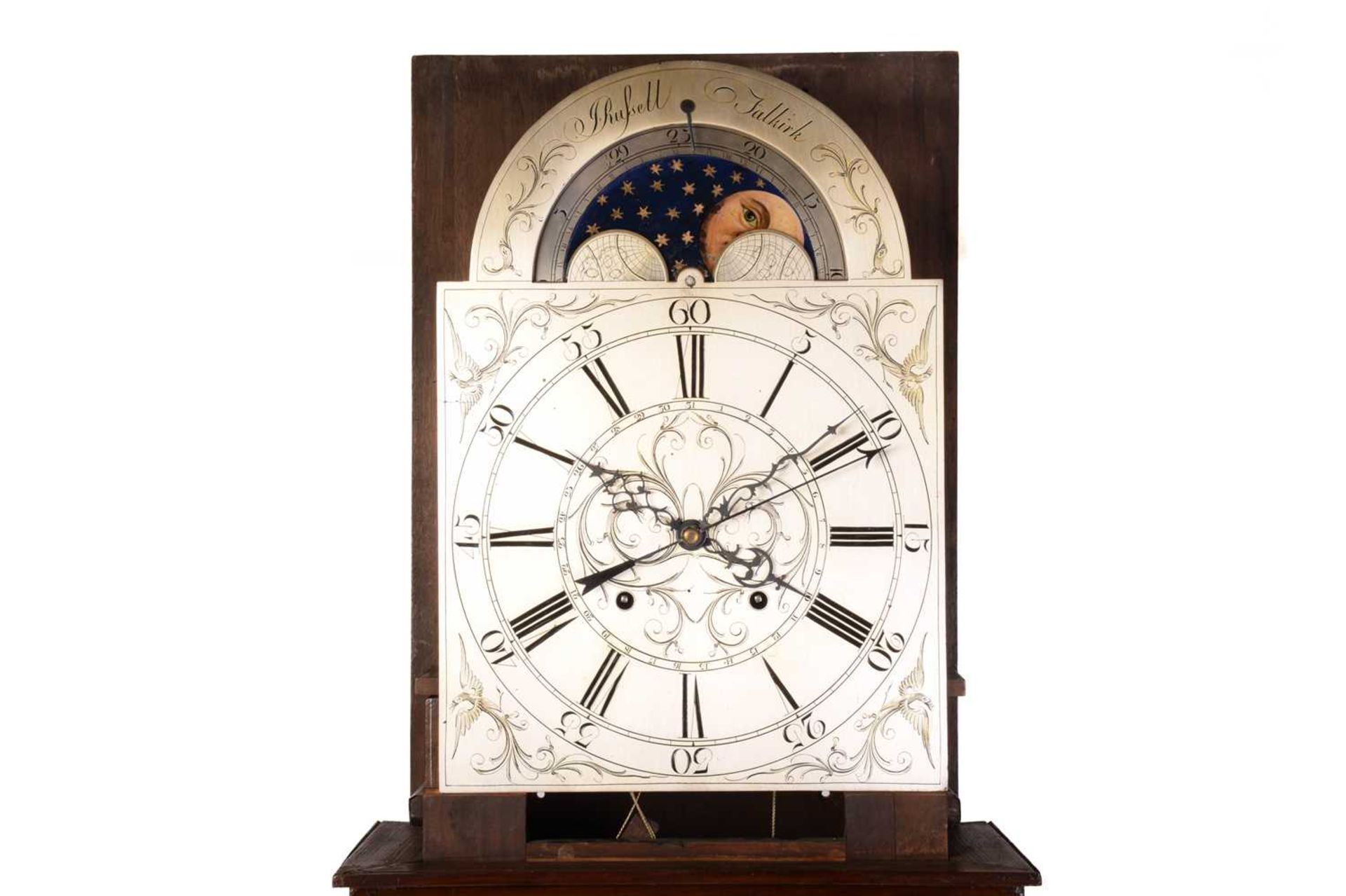 John Russell of Falkirk; A George III mahogany-cased 8-day longcase clock, the one-piece silvered - Image 9 of 15