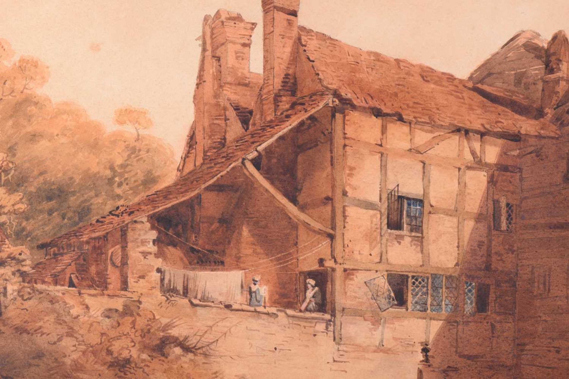 John Sell Cotman (British, 1782-1842), 'Laundry Day', signed and dated 1807, watercolour, 34cm x - Image 9 of 13