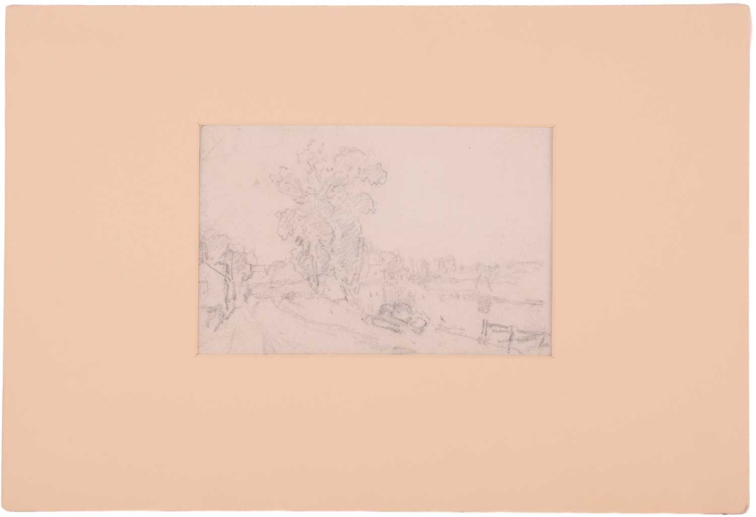 John Joseph Cotman (1814 - 1878), four pencil sketches, 'Trees in landscape', & 'Riverscape', both - Image 15 of 15