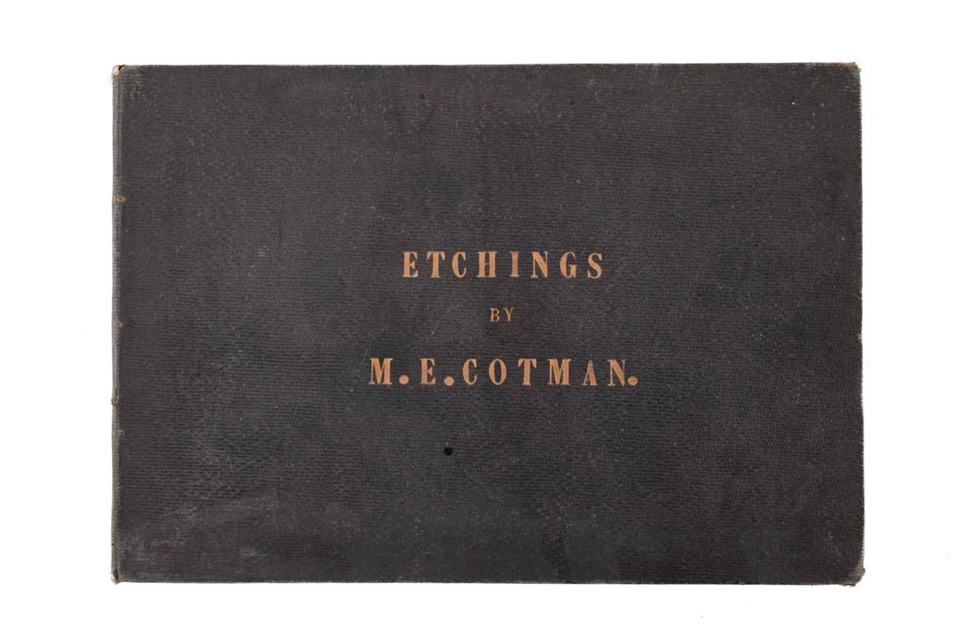 Etchings by M. E. Cotman, two volumes, one half calf bound containing ten etchings on thick card and - Image 12 of 15