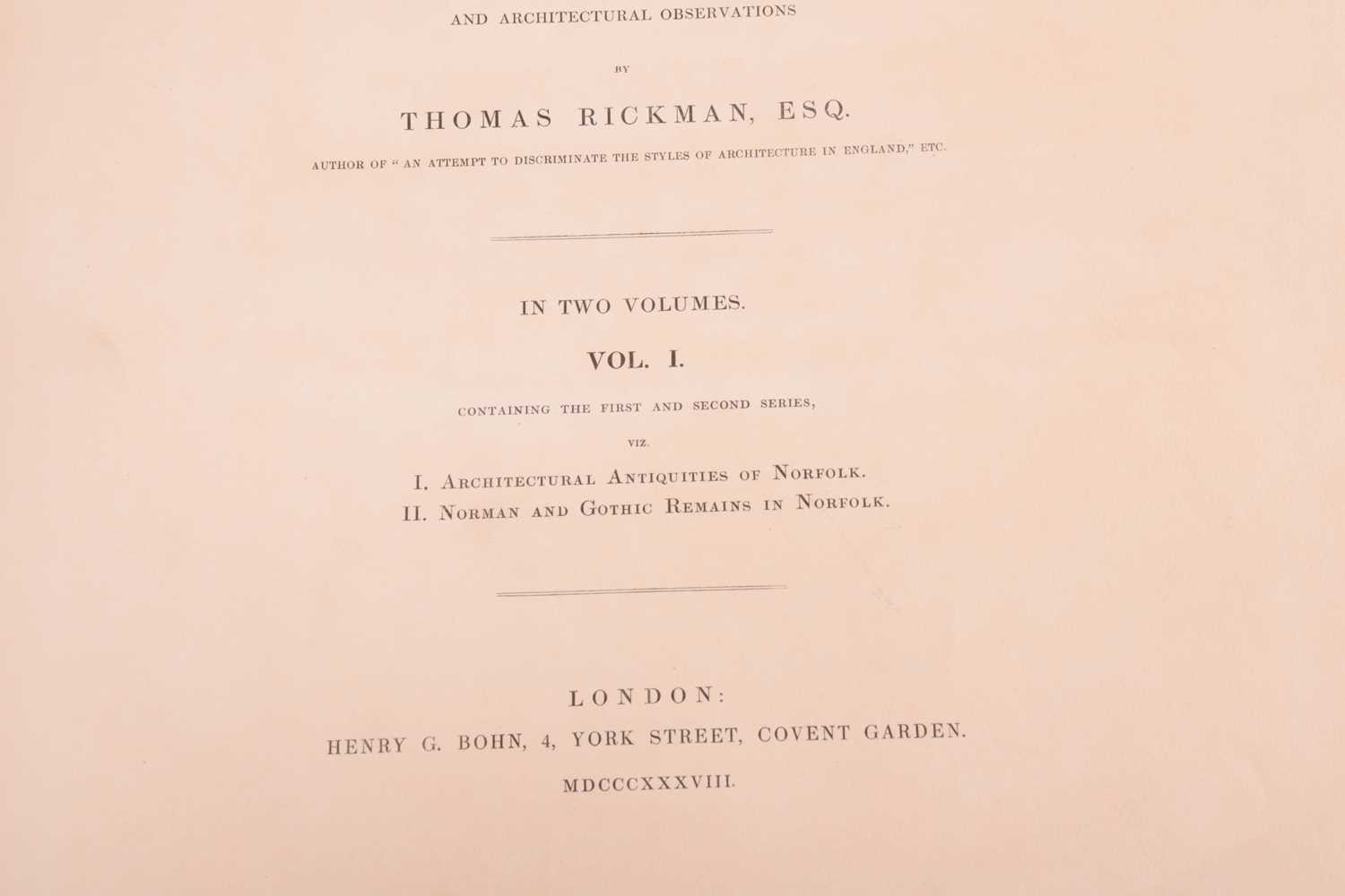 Cotman's Architectural Etchings, Volume I containing first and second series, Volume II containing - Image 20 of 20