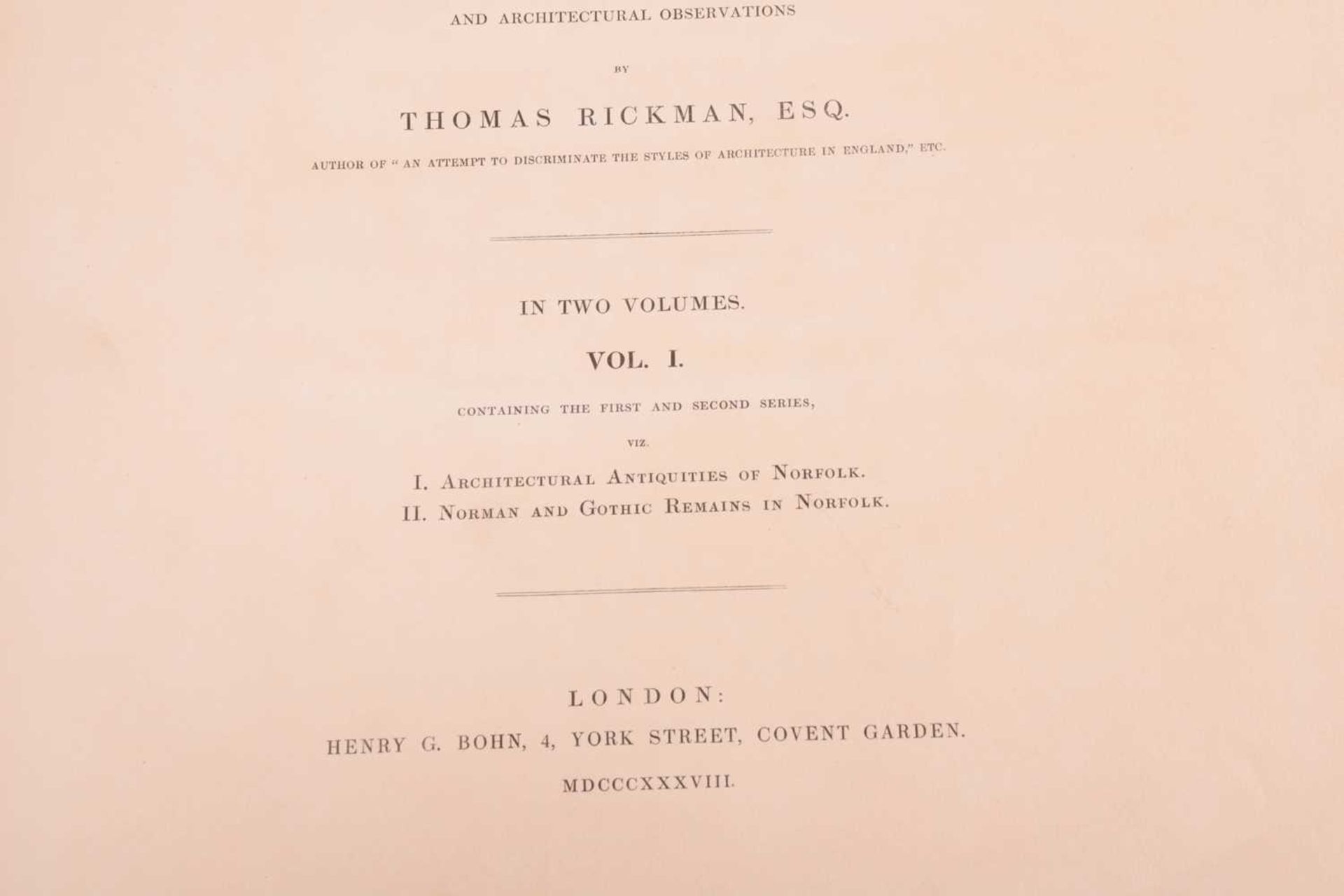 Cotman's Architectural Etchings, Volume I containing first and second series, Volume II containing - Image 20 of 20