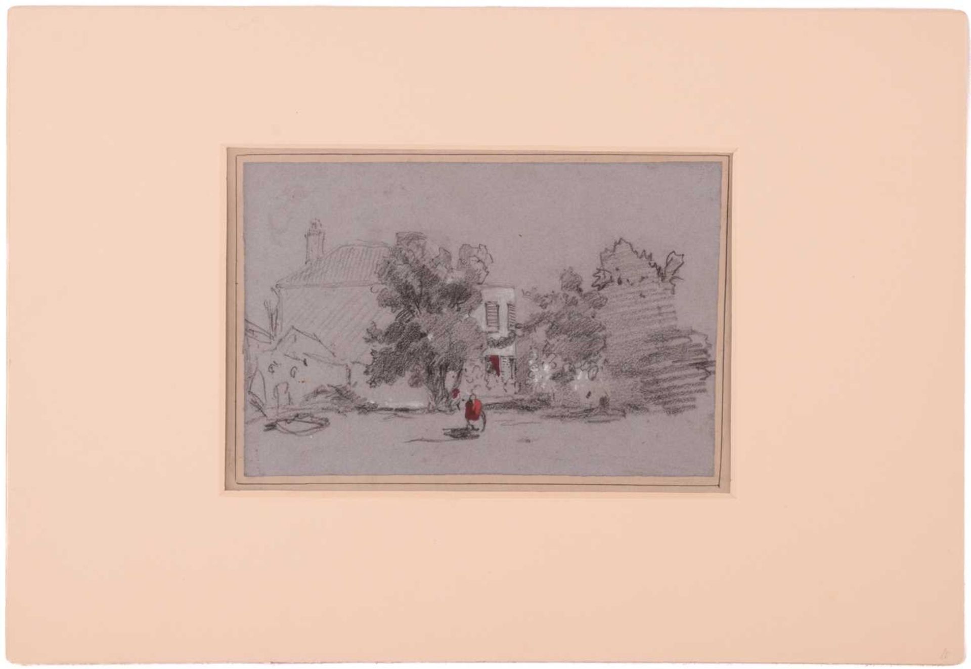 John Joseph Cotman (1814 - 1878), three pencil sketches, 'Heigham Hall', pencil & watercolour, ex - Image 2 of 12