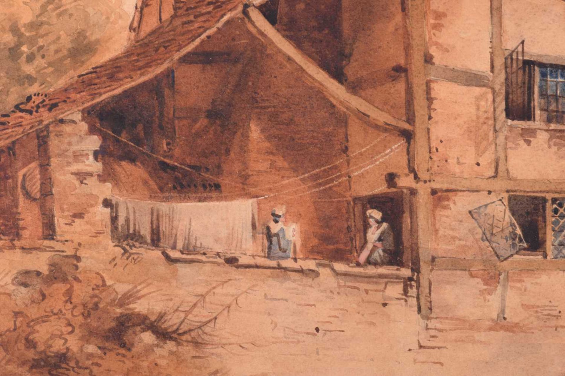 John Sell Cotman (British, 1782-1842), 'Laundry Day', signed and dated 1807, watercolour, 34cm x - Image 4 of 13