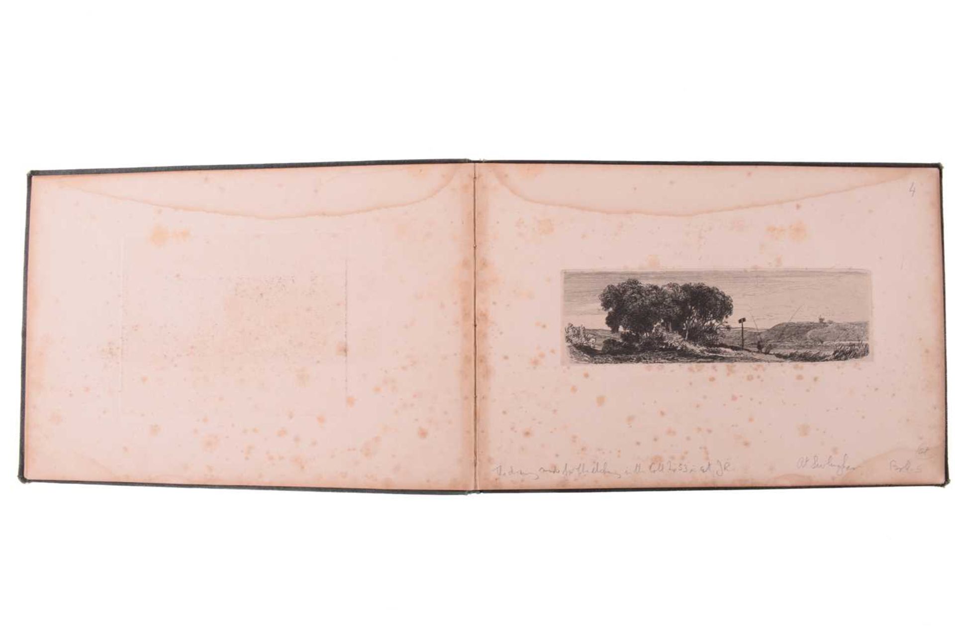 Etchings by M. E. Cotman, two volumes, one half calf bound containing ten etchings on thick card and - Image 9 of 15