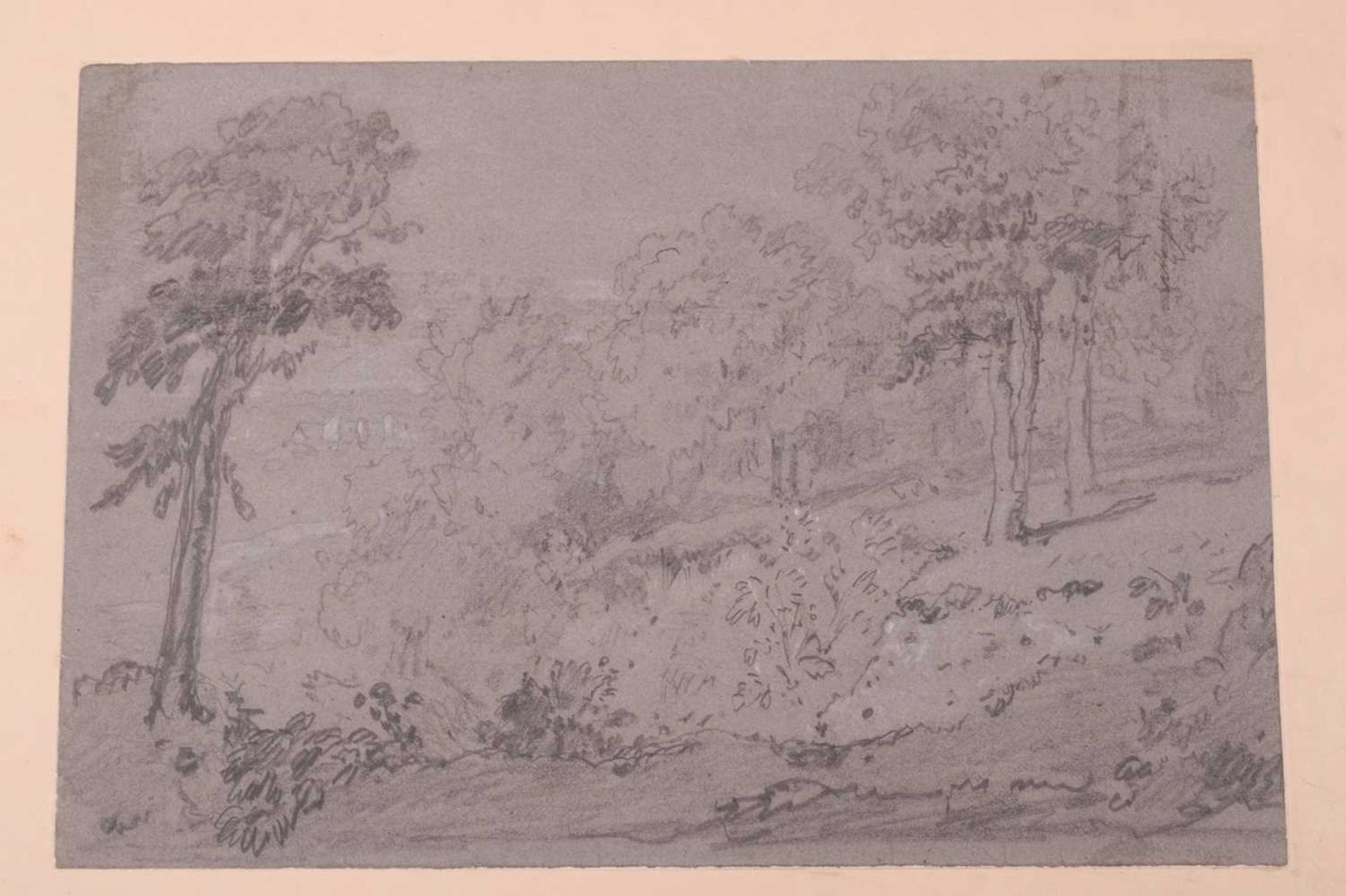 John Joseph Cotman (1814 - 1878), three pencil & charcoal sketches, 'Whitlingham' & 'A Wood', both - Image 7 of 12