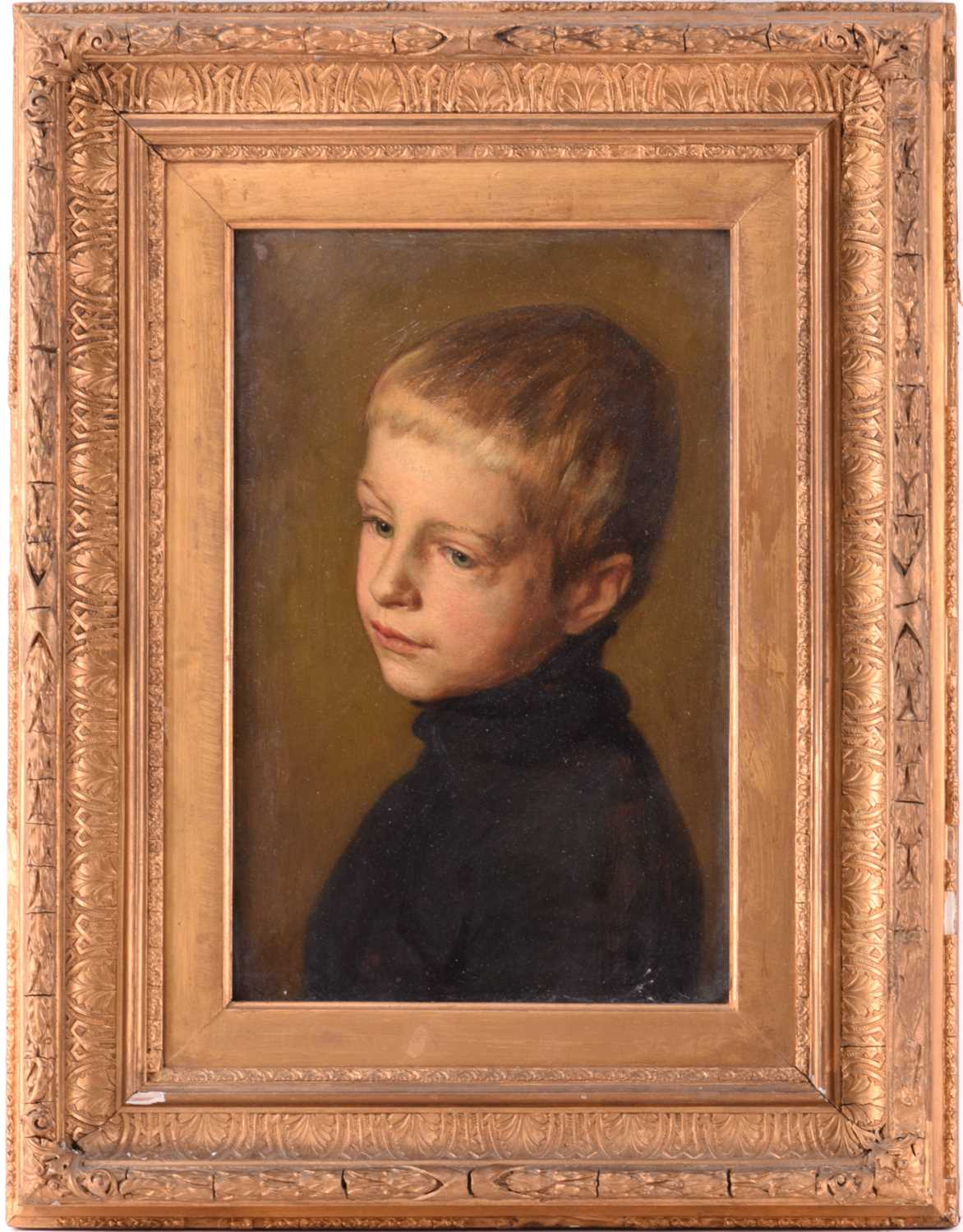 Frederick George Cotman (British, 1850-1920), 'Portrait of Henry William Cotman (1876-1938) as a boy - Image 2 of 12