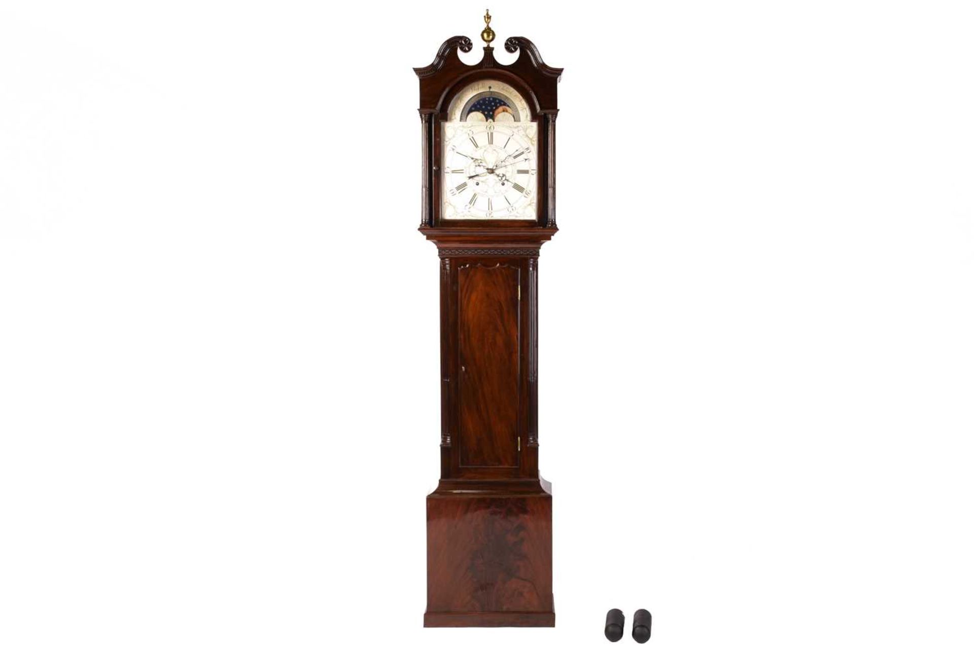 John Russell of Falkirk; A George III mahogany-cased 8-day longcase clock, the one-piece silvered - Image 11 of 15