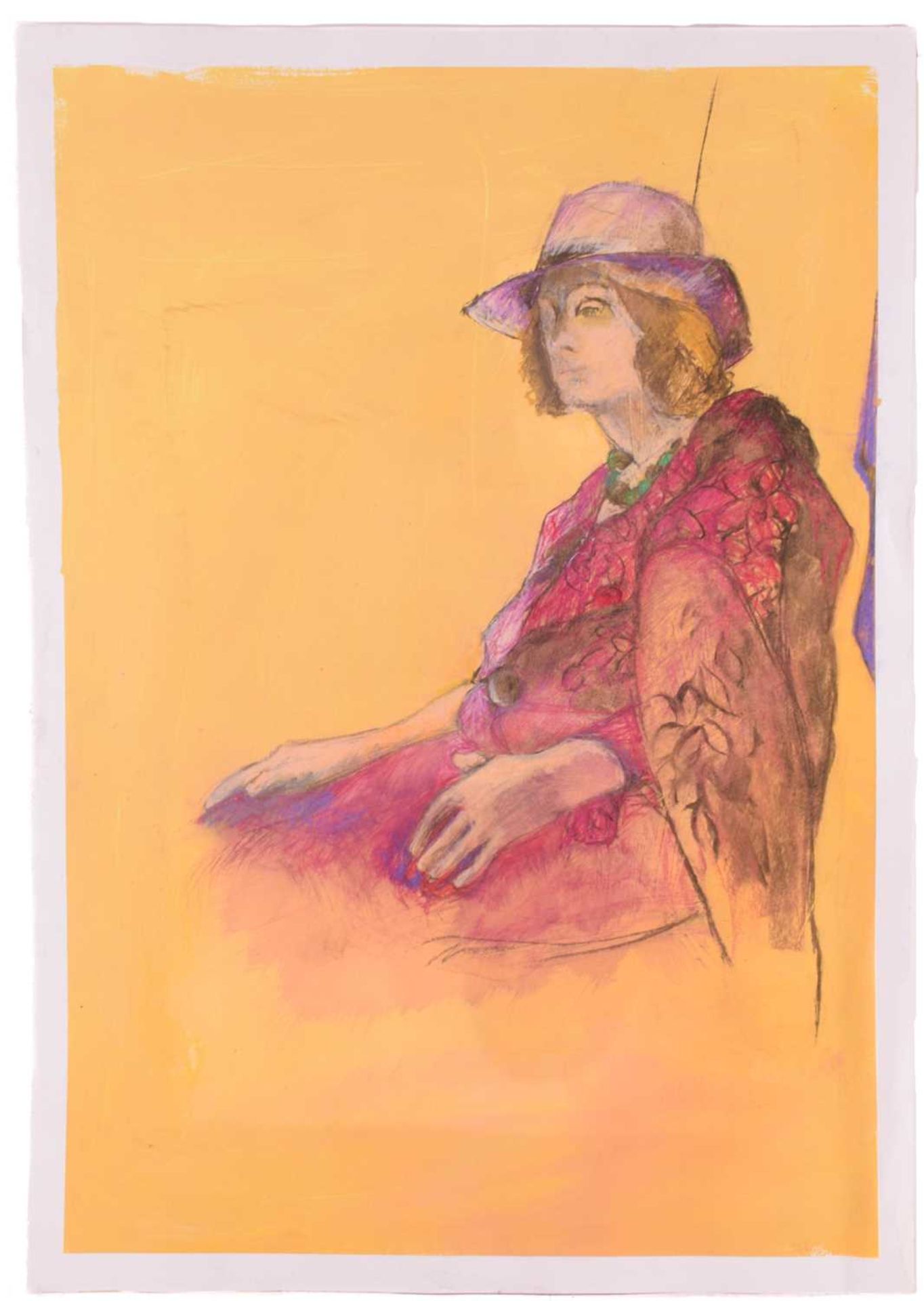 Susan Wiltshire, nee Cotman (1928-2022), four female studies, acrylic, largest 79cm x 54.5cmThe - Image 7 of 20