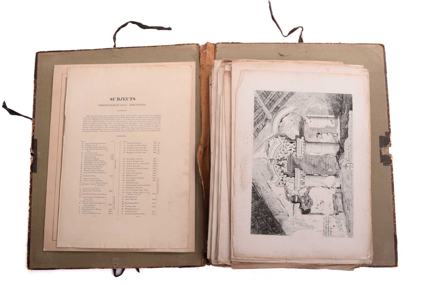 John Sell Cotman (1782-1842), a portfolio containing a large loose collection of ancient - Image 2 of 12