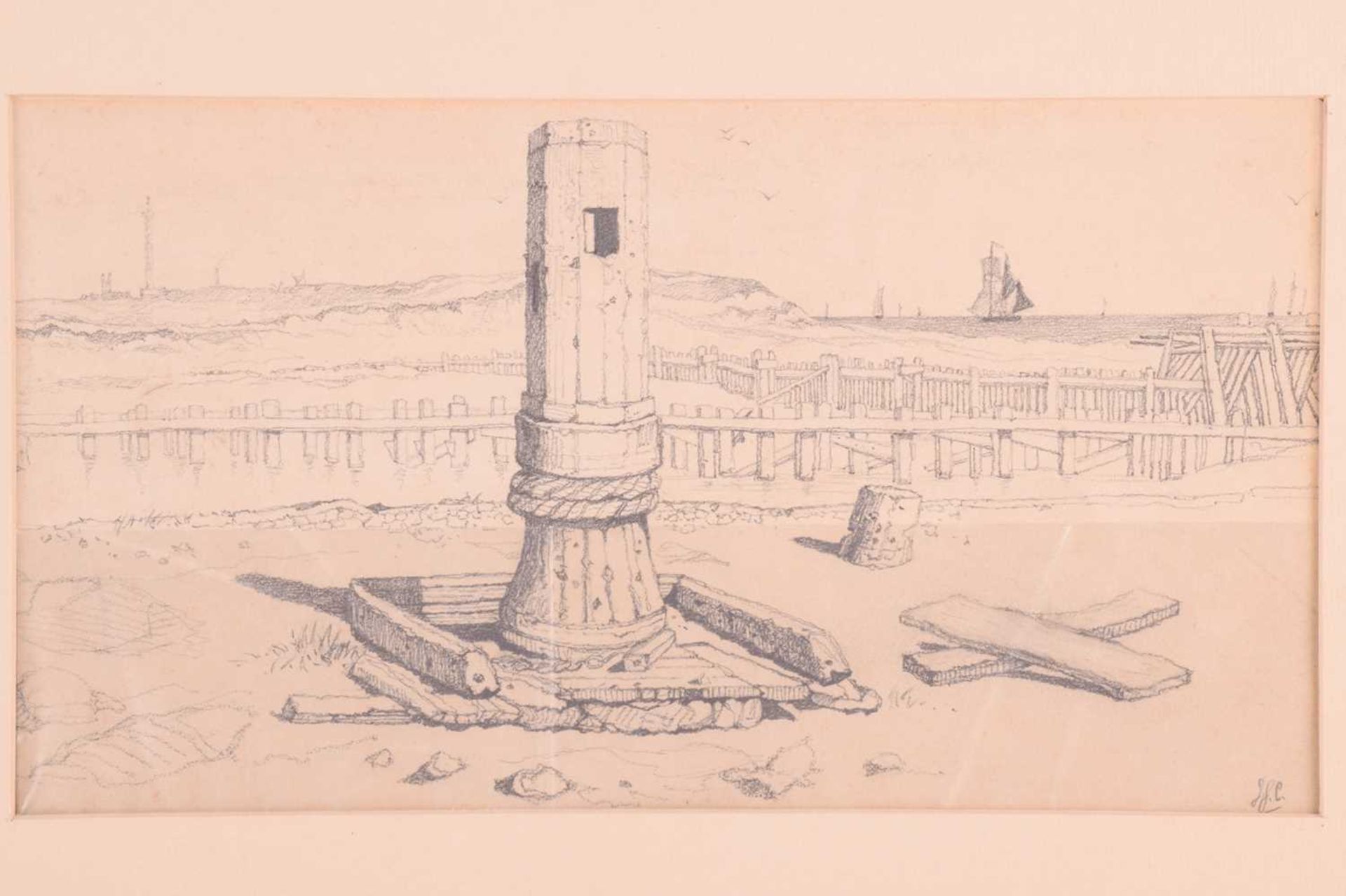John Joseph Cotman (British, 1814-1878), three pencil sketches, 'Looking towards Norwich, Seated - Image 8 of 16
