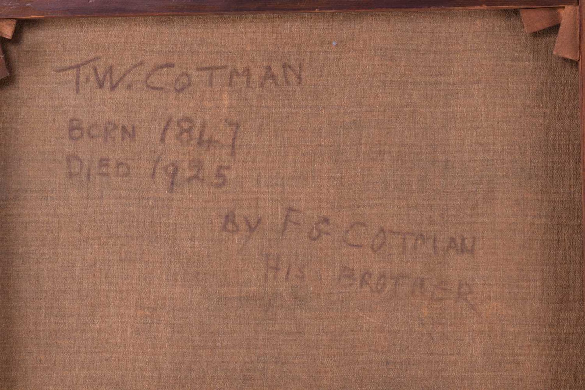 Frederick George Cotman RI. ROI. (British, 1850-1920), 'Portrait of his Brother T. W. Cotman (1847- - Image 7 of 8