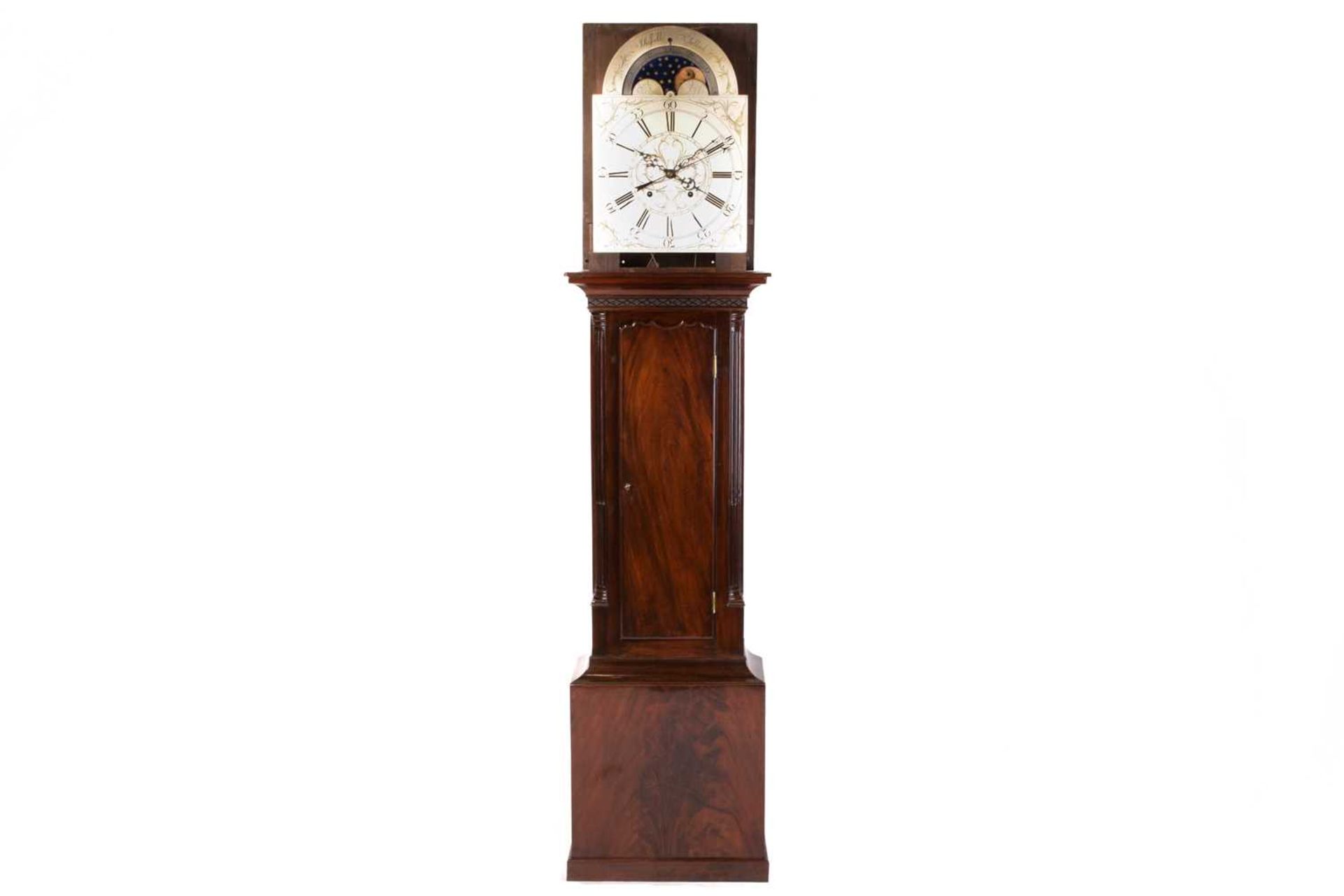 John Russell of Falkirk; A George III mahogany-cased 8-day longcase clock, the one-piece silvered - Image 8 of 15