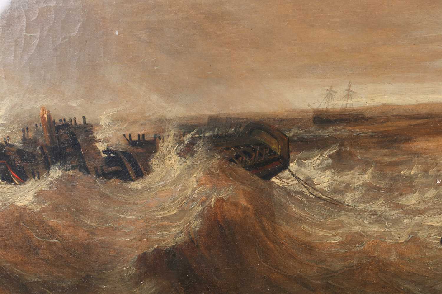 Miles Edmund Cotman (1810 - 1858) 'Wreck on Yarmouth Beach', oil on canvas, applied and typed - Image 17 of 26