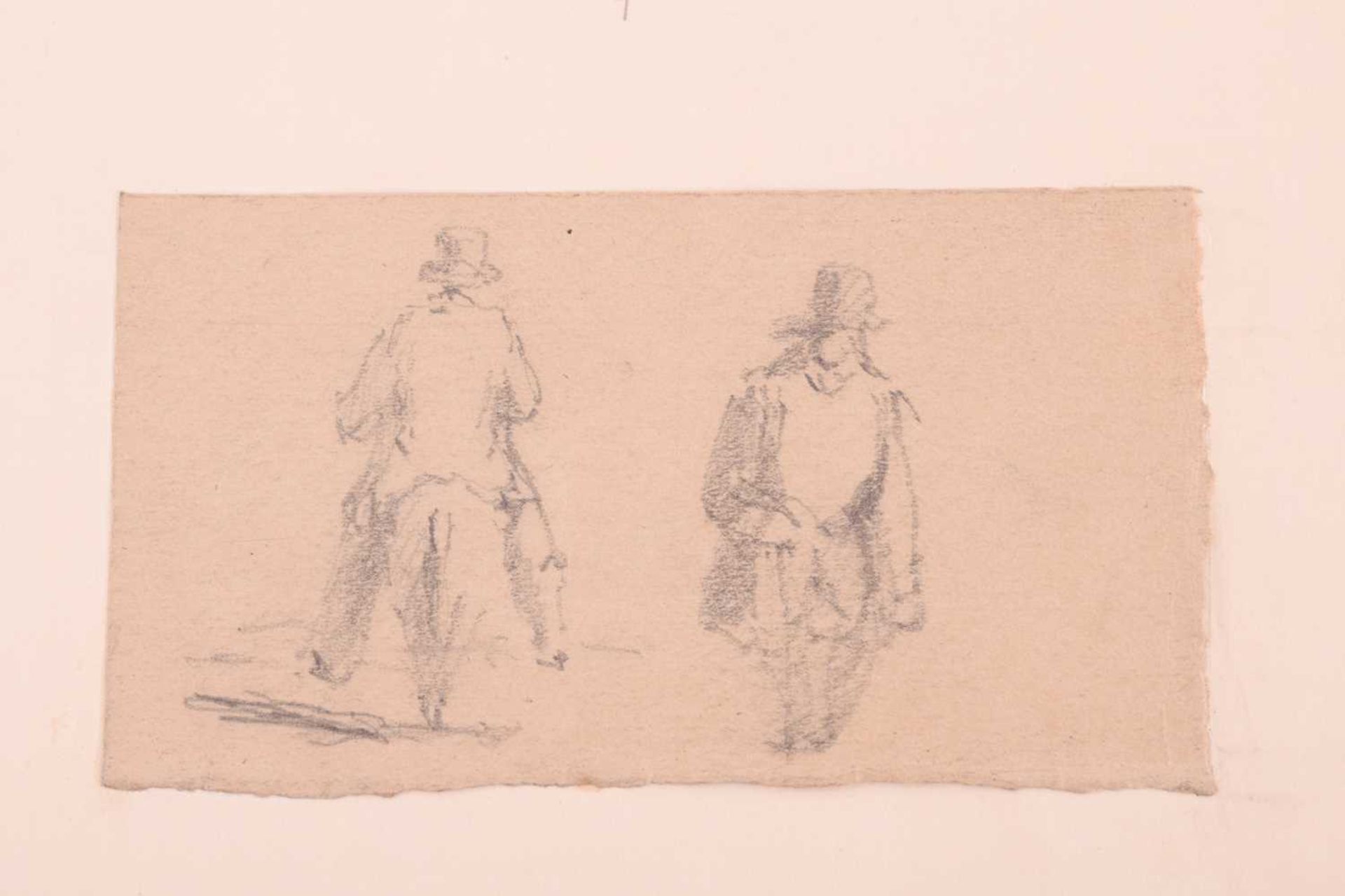 John Joseph Cotman (1814 - 1878), three pencil sketches, 'Heigham Hall', pencil & watercolour, ex - Image 9 of 12