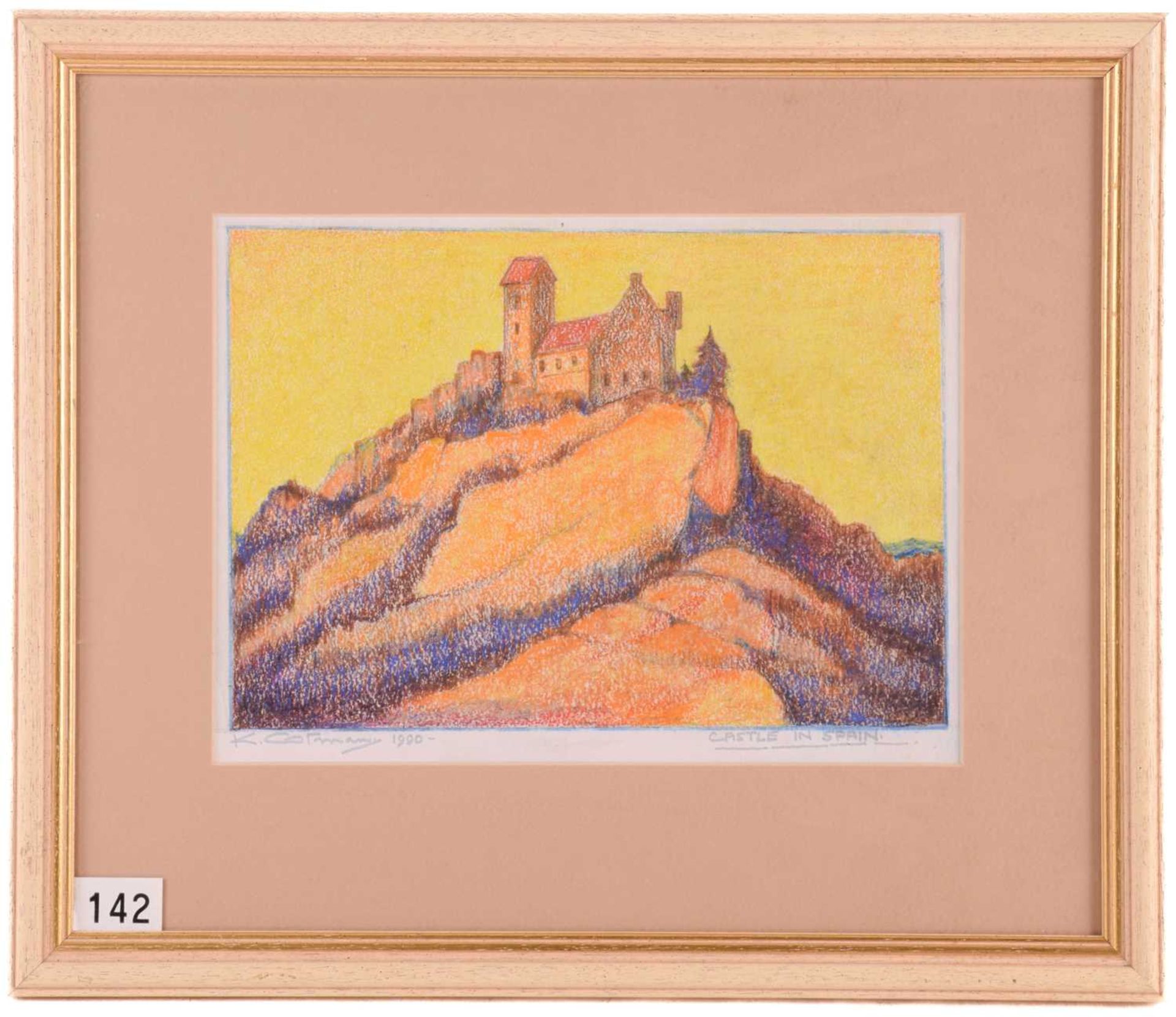 Kenneth Cotman (1904-1994), 'The Island of Rhodes', 'Greek Church', 'Santorini', 'Castle in Spain' - Image 4 of 37