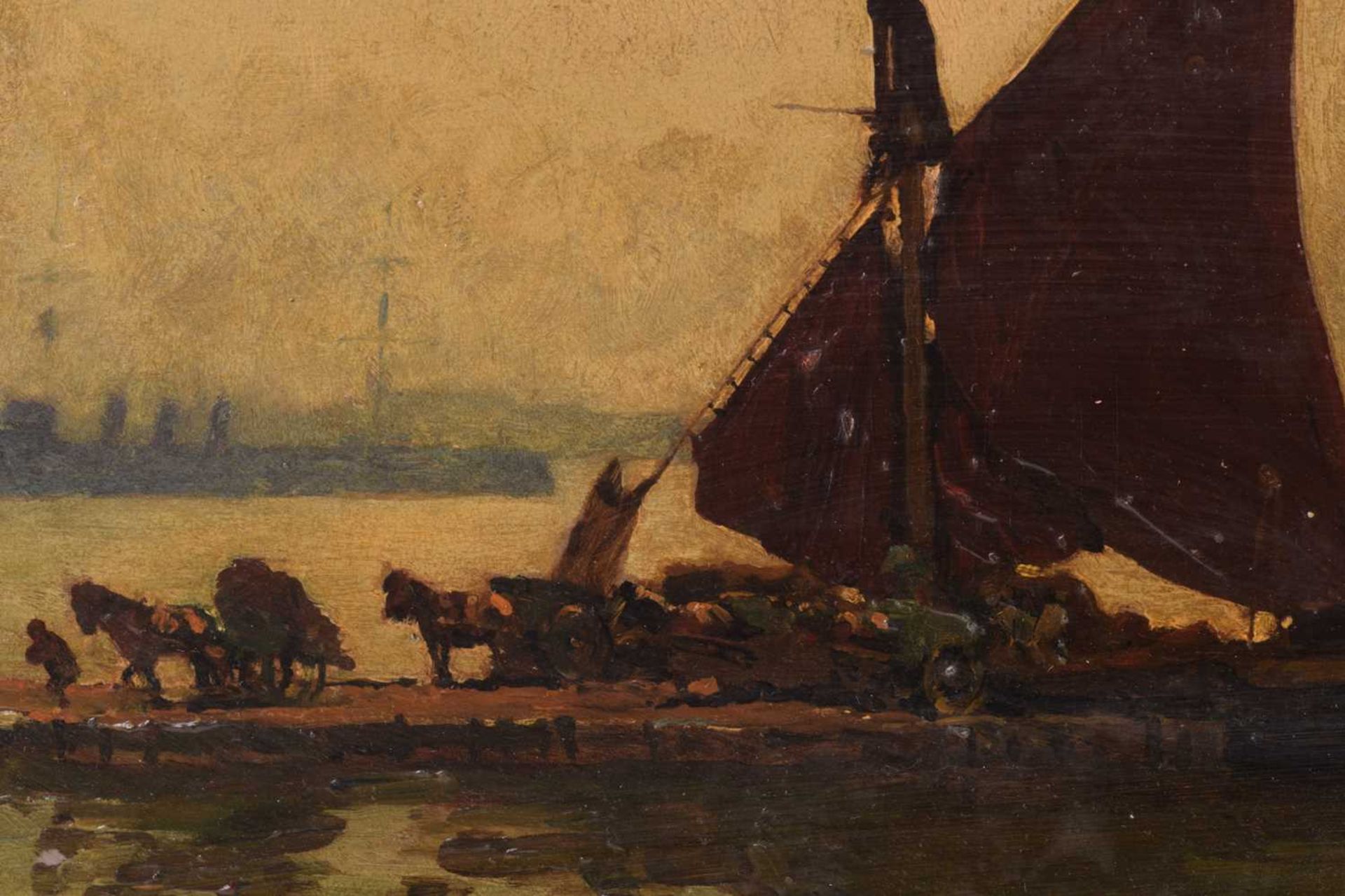 Frederick George Cotman RI. ROI. (British, 1850-1920), 'Harwich on the Orwell, Suffolk', intialled - Image 3 of 7