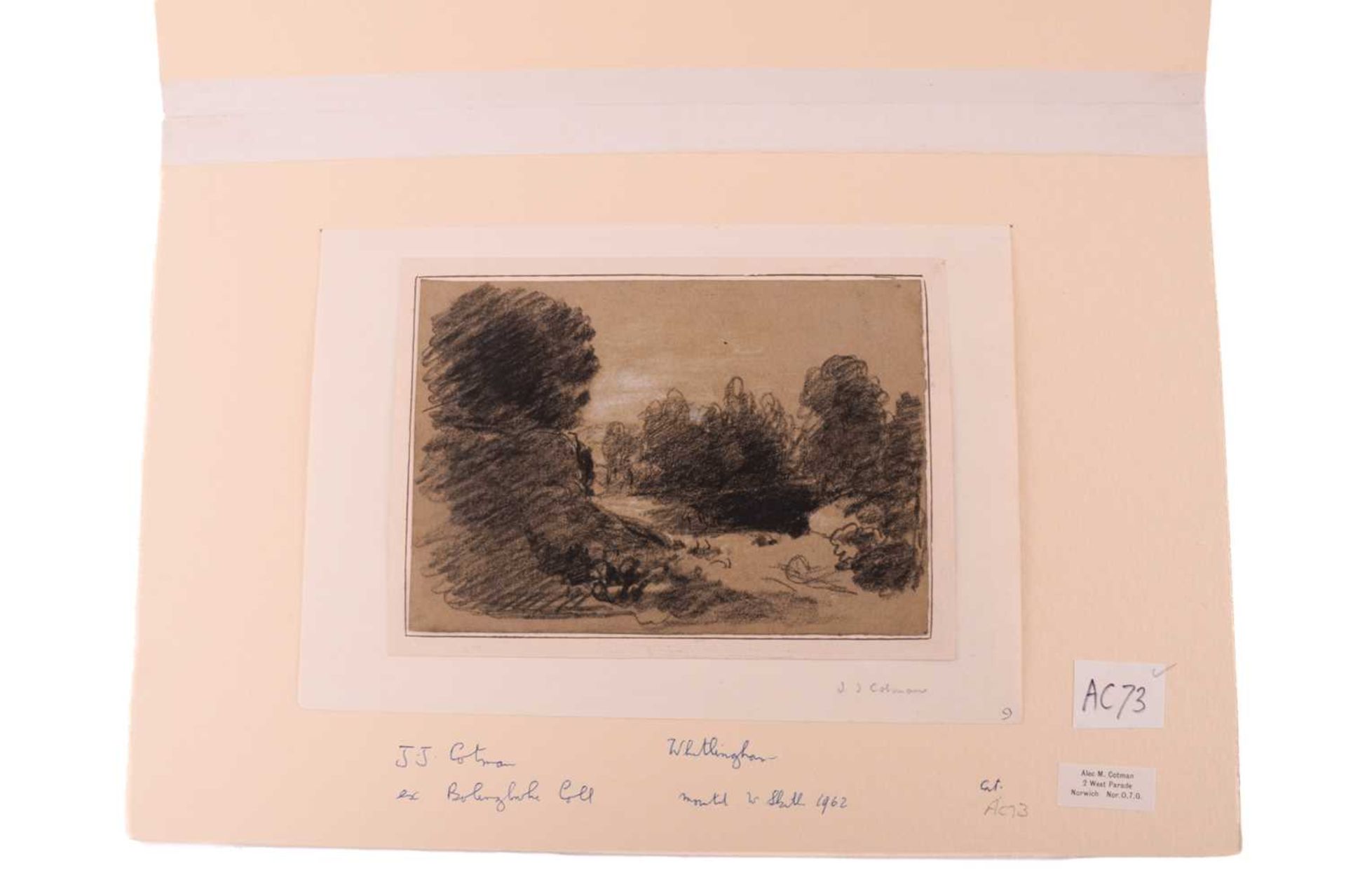 John Joseph Cotman (1814 - 1878), three pencil & charcoal sketches, 'Whitlingham' & 'A Wood', both - Image 11 of 12