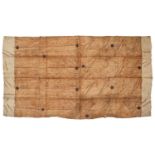 Of historical Fijian interest; a Fijian bark cloth blanket (?), late 19th century painted with earth