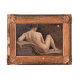 Frederick George Cotman RI. ROI. (British, 1850-1920), 'Rear Study of a Male Nude', signed and