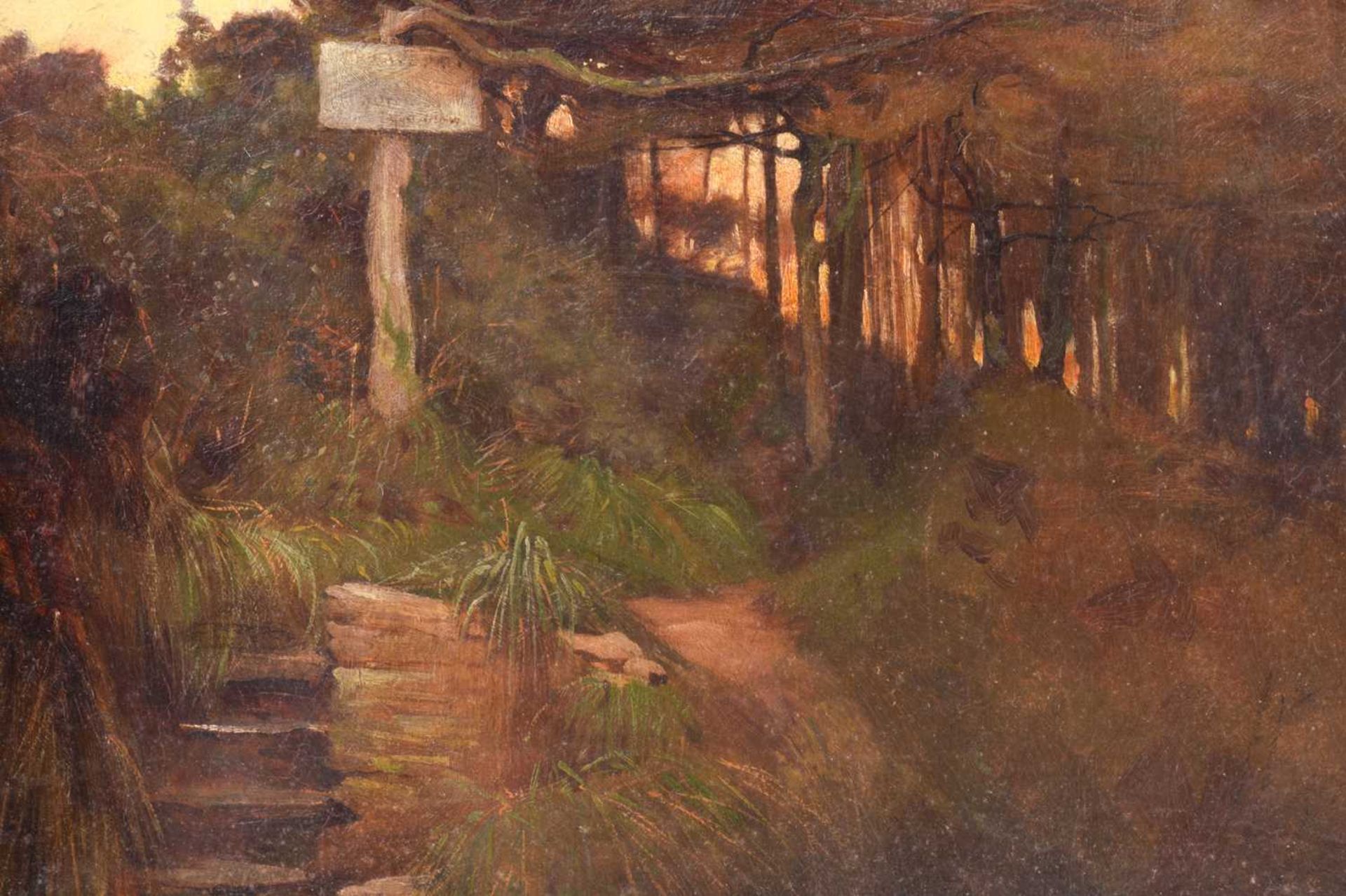 Frederick George Cotman RI. ROI. (British, 1850-1920), 'Path to the Wood' & 'Church with Small - Image 3 of 16