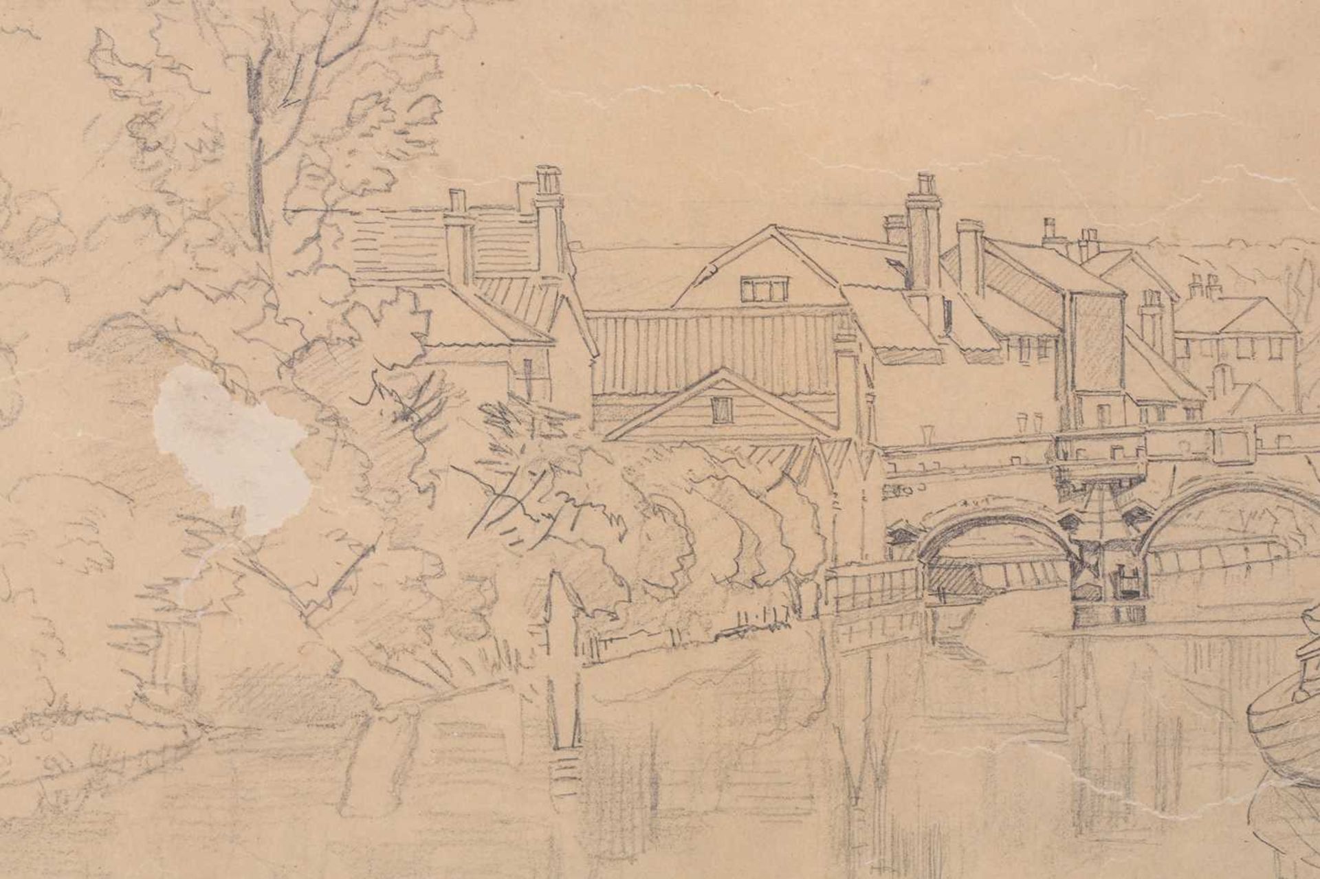 John Joseph Cotman (1814 - 1878), ' Bishop Bridge', signed and dated 1870, pencil sketch, later - Image 5 of 13