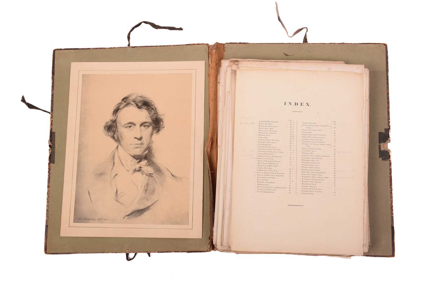 John Sell Cotman (1782-1842), a portfolio containing a large loose collection of ancient - Image 12 of 12