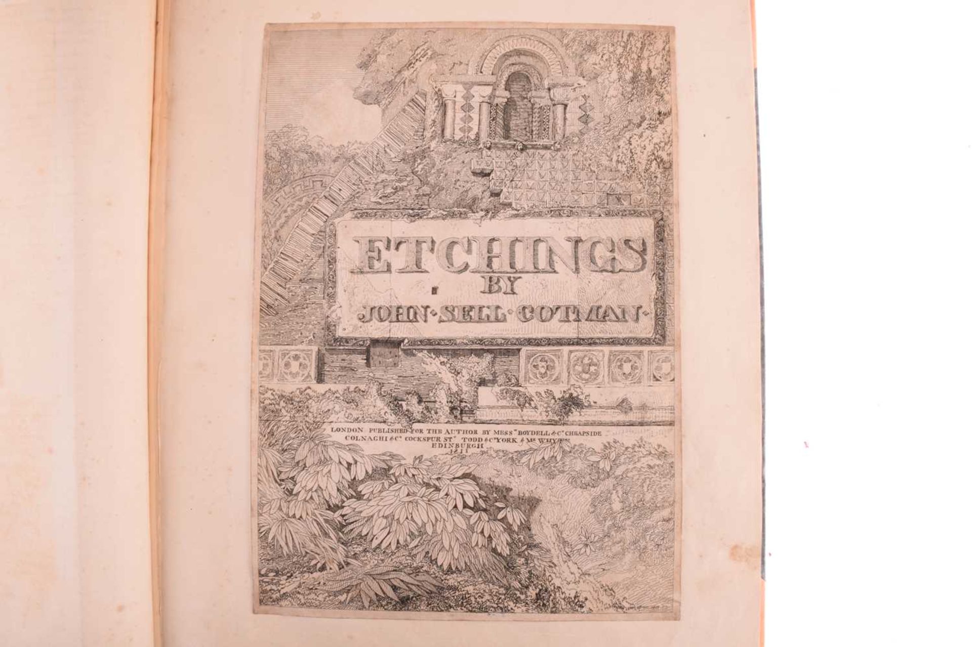John Sell Cotman Etchings, 1811 edition with descriptive index, later half calf bound & 'Cotman's - Image 20 of 20