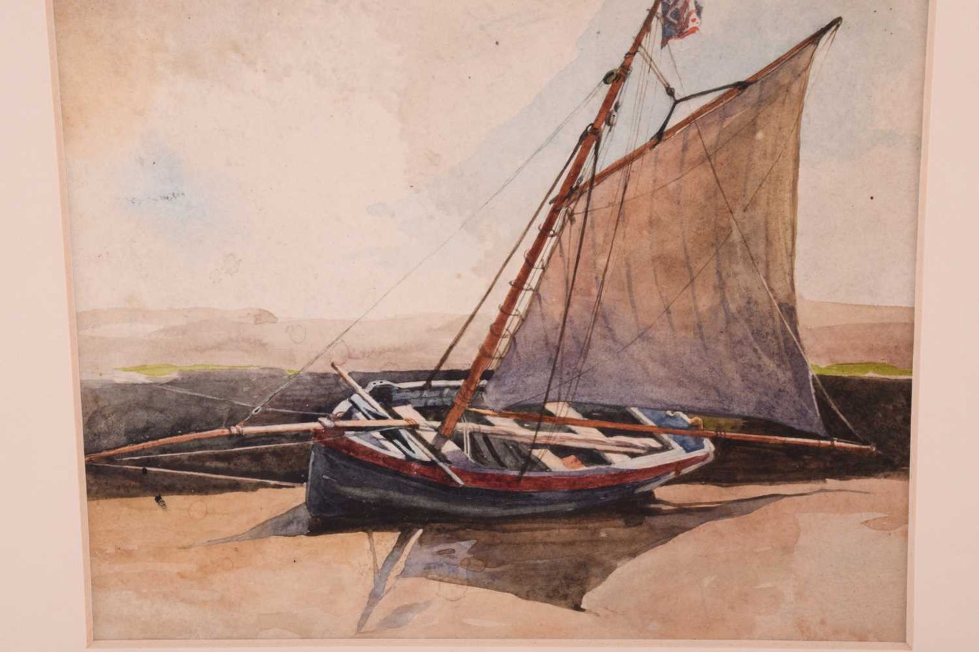 Frederick George Cotman (1850 - 1920), 'Gaff rig boat with sail up', 'Open sailing boat with - Image 14 of 16