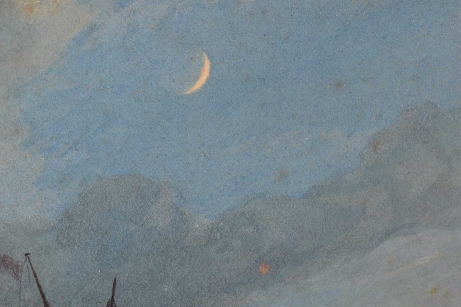 Miles Edmund Cotman (British, 1810-1858), 'Sea Piece - Moonlight', signed and dated 1850, - Image 13 of 15