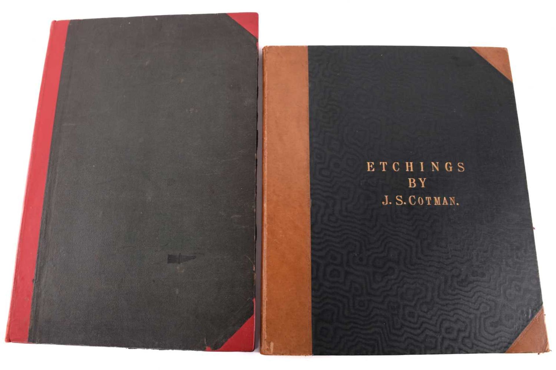 John Sell Cotman Etchings, 1811 edition with descriptive index, later half calf bound & 'Cotman's