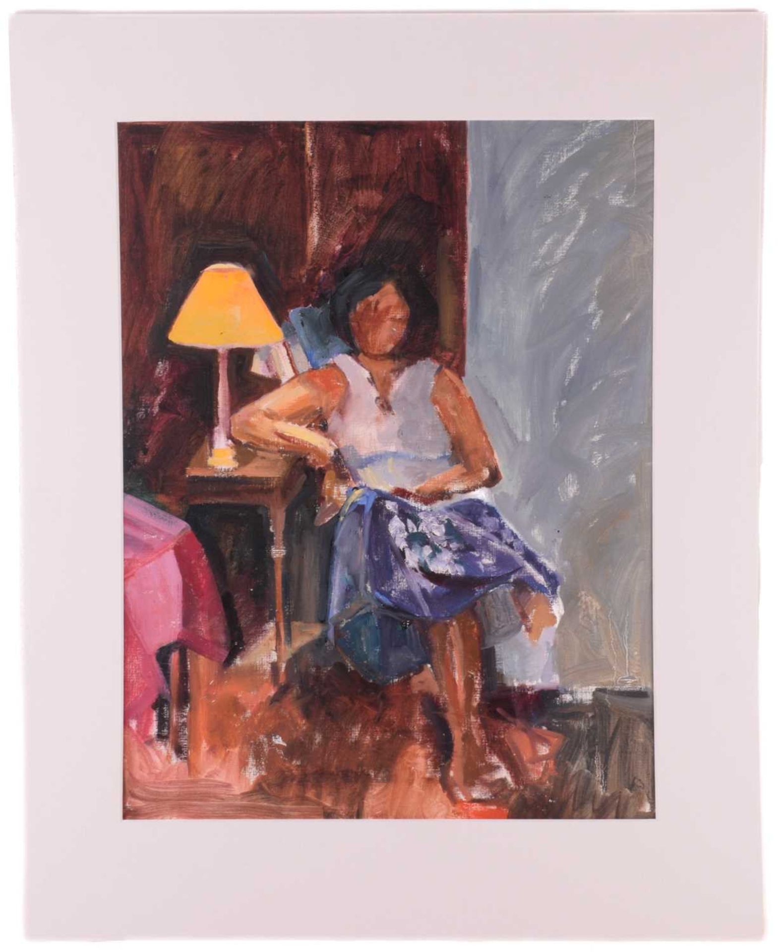 Susan Wiltshire, nee Cotman (1928-2022), four female studies, acrylic, largest 79cm x 54.5cmThe - Image 20 of 20