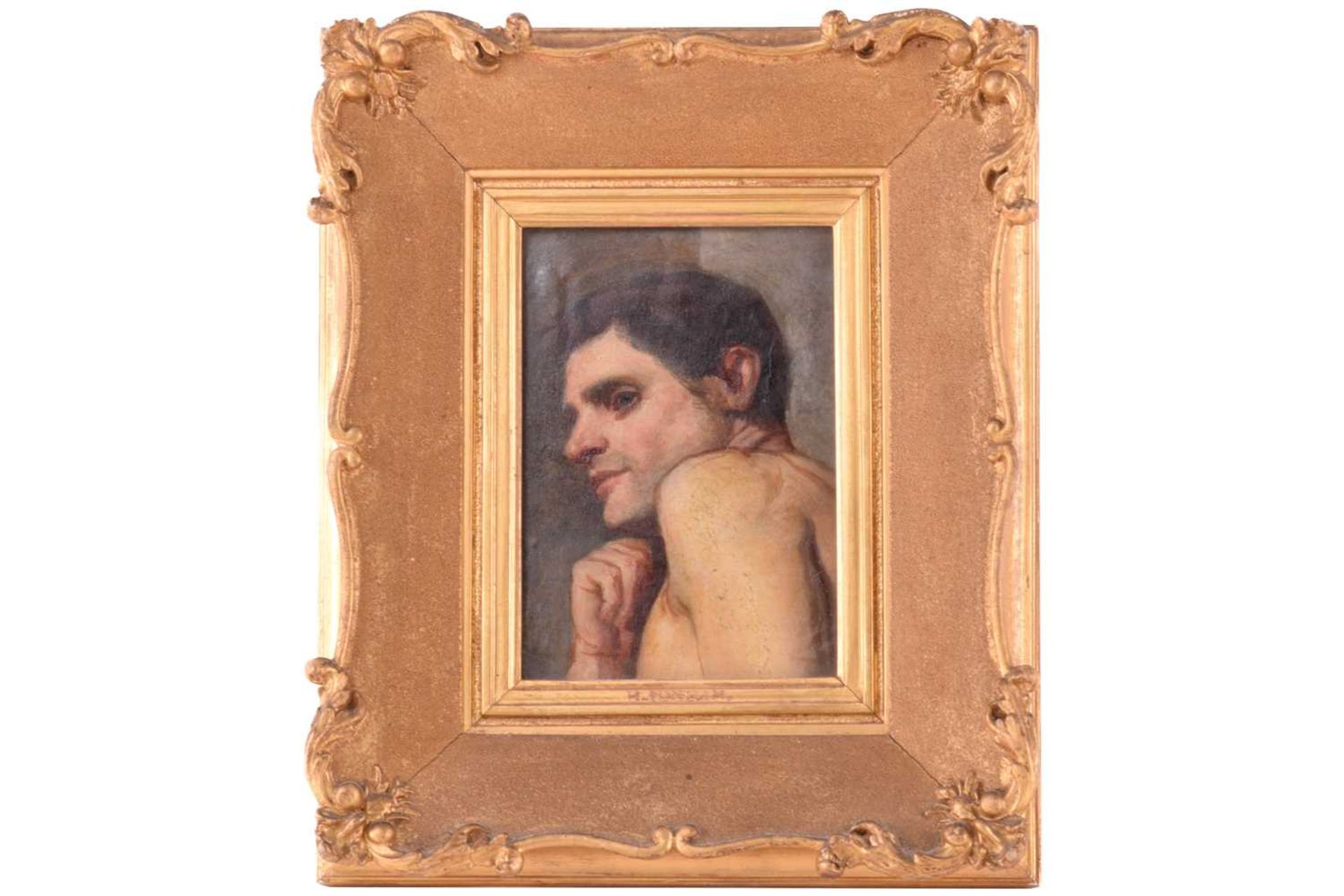 Frederick George Cotman RI. ROI. (British, 1850-1920), 'Cala Rossi - a Famous Model', oil on
