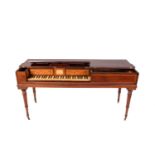 An early 19th-century Longman & Broderip square piano (case only) with satinwood and ebony